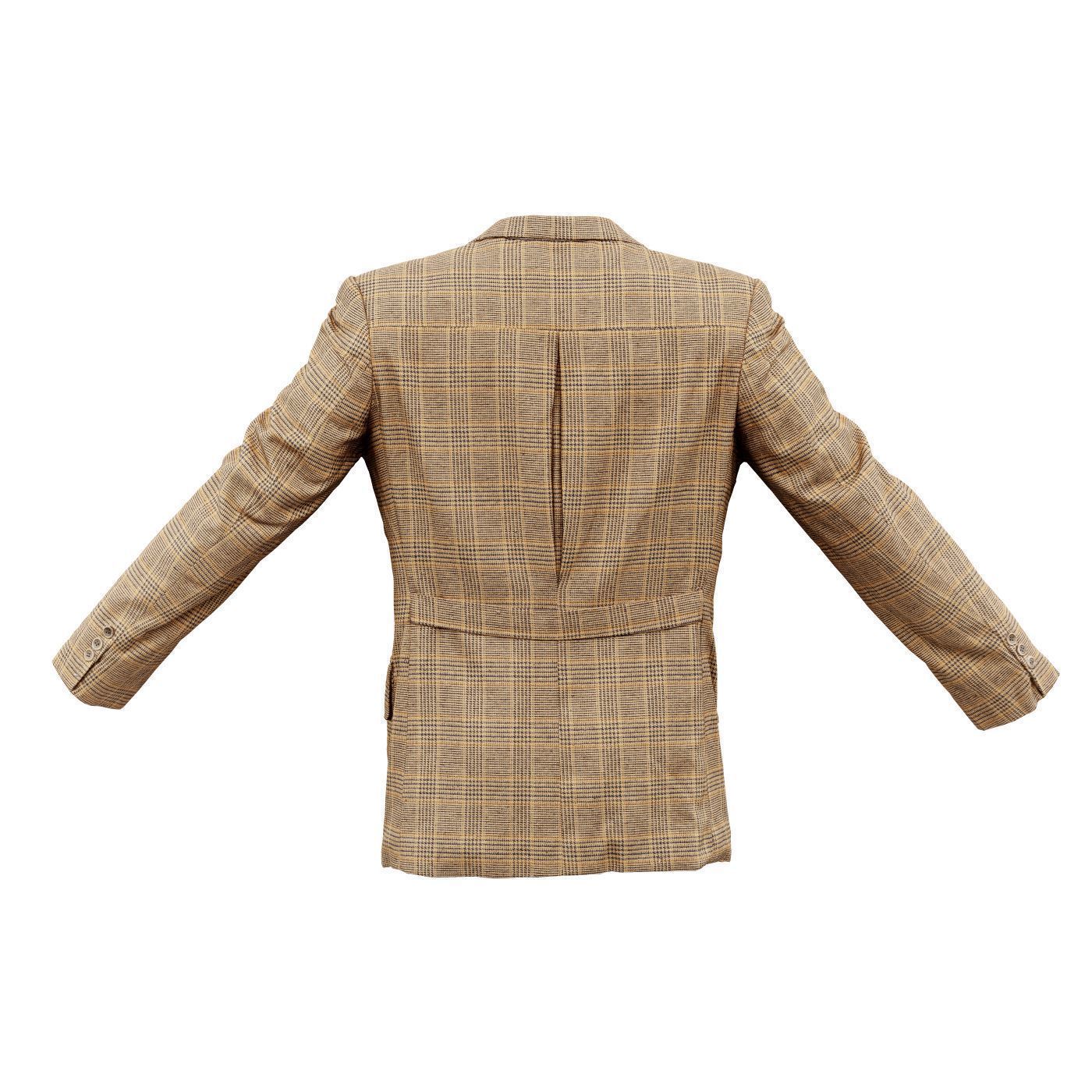 Suit C Vest Low-poly 3D model_8