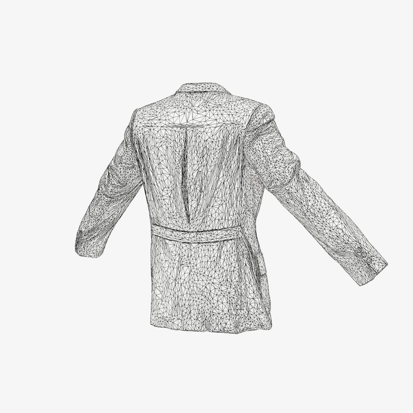 Suit C Vest Low-poly 3D model_15