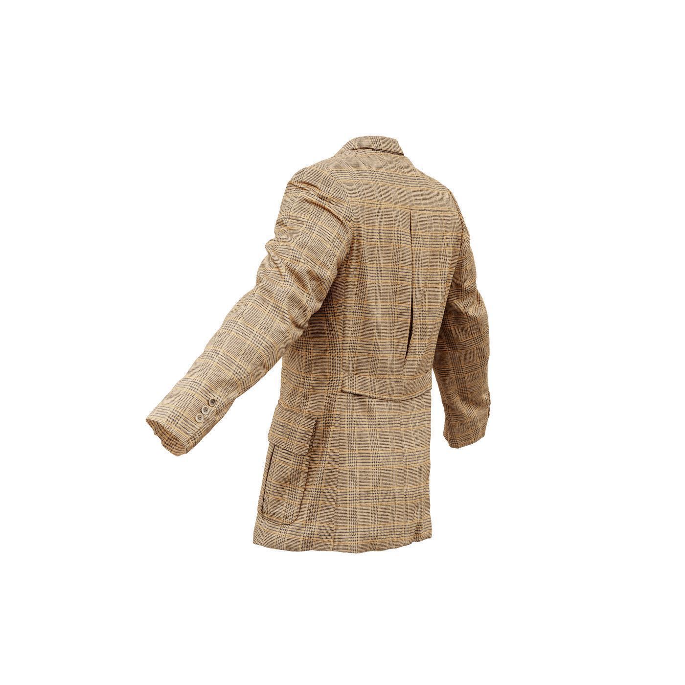 Suit C Vest Low-poly 3D model_10