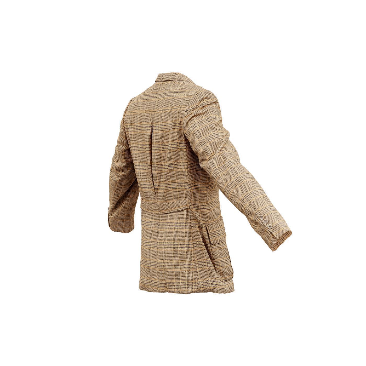 Suit C Vest Low-poly 3D model_6