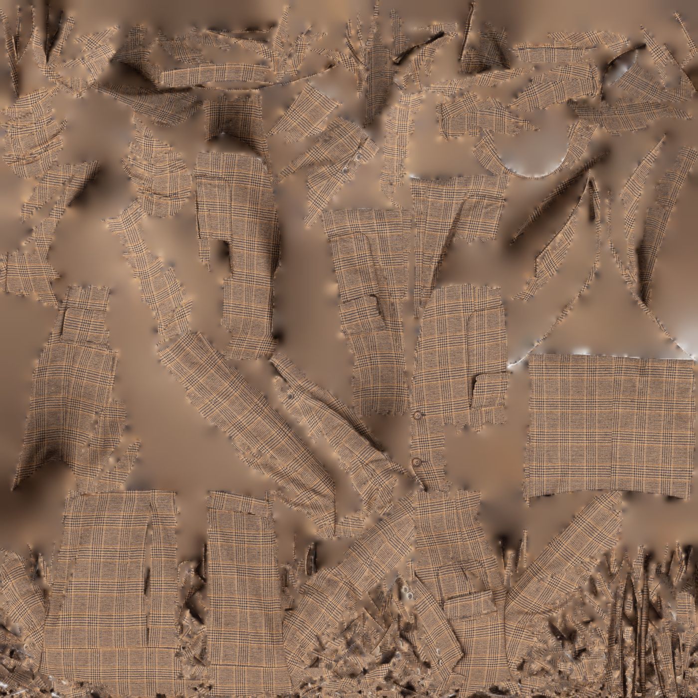 Suit C Vest Low-poly 3D model_16