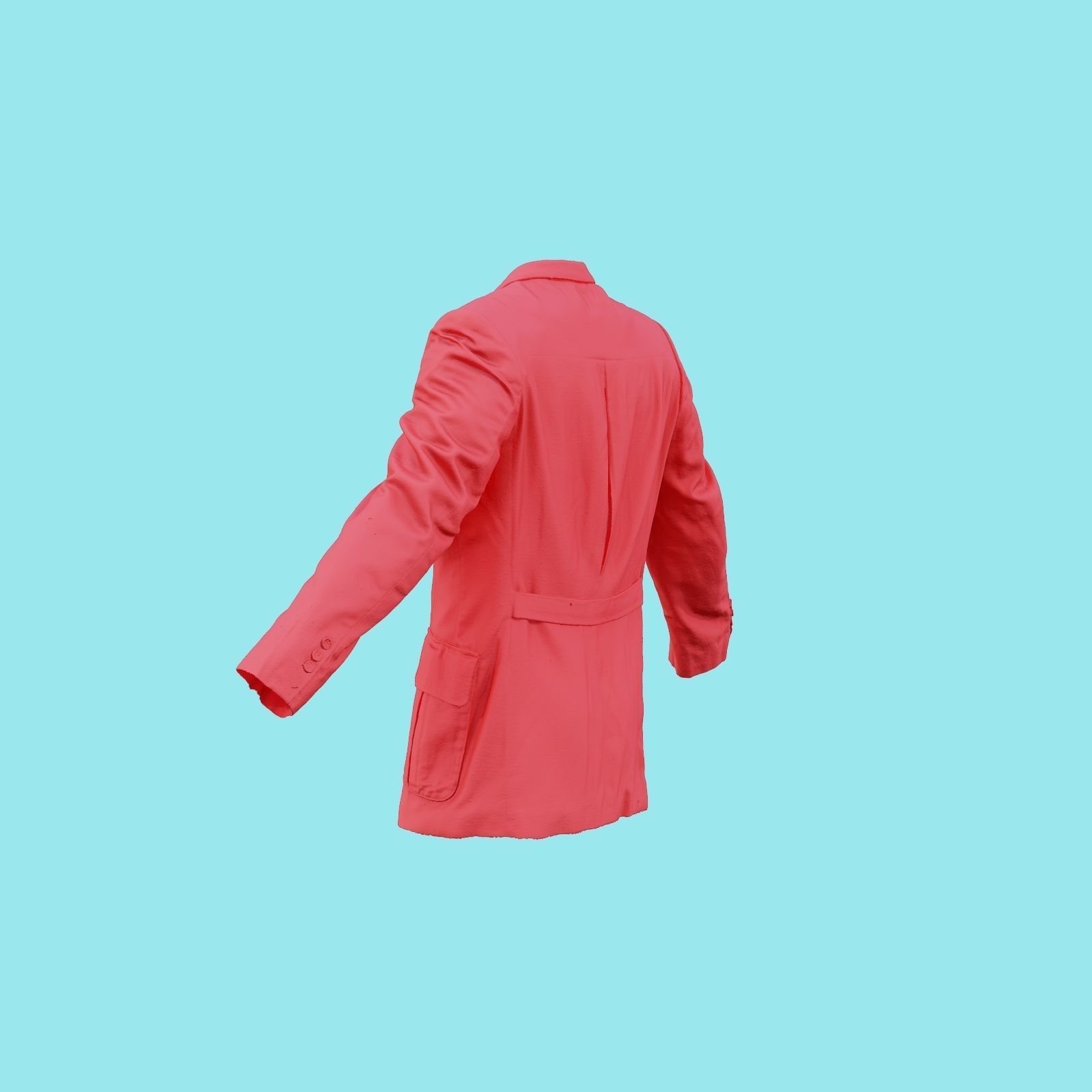 Suit C Vest Low-poly 3D model_22