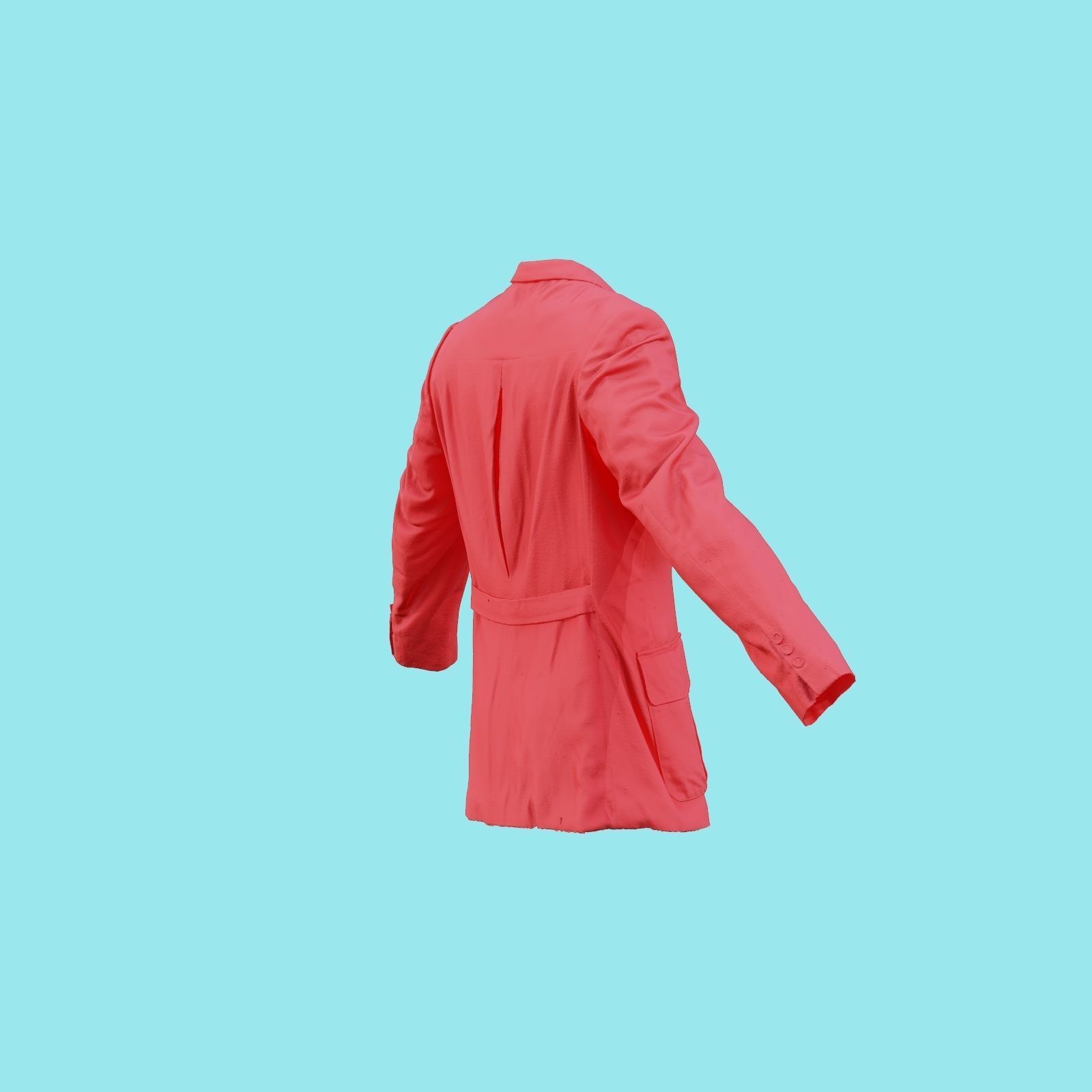 Suit C Vest Low-poly 3D model_20
