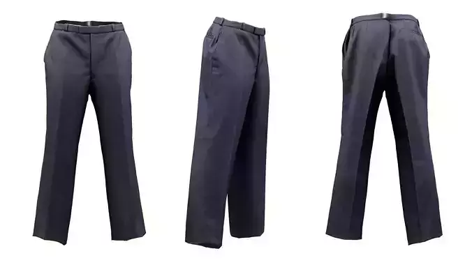 Suit C Trousers Low-poly 3D model