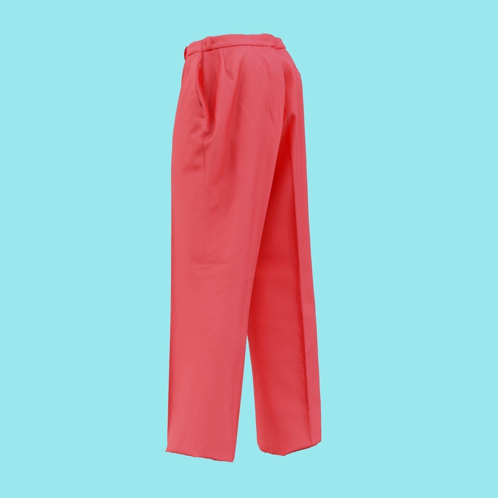 Suit C Trousers Low-poly 3D model_22