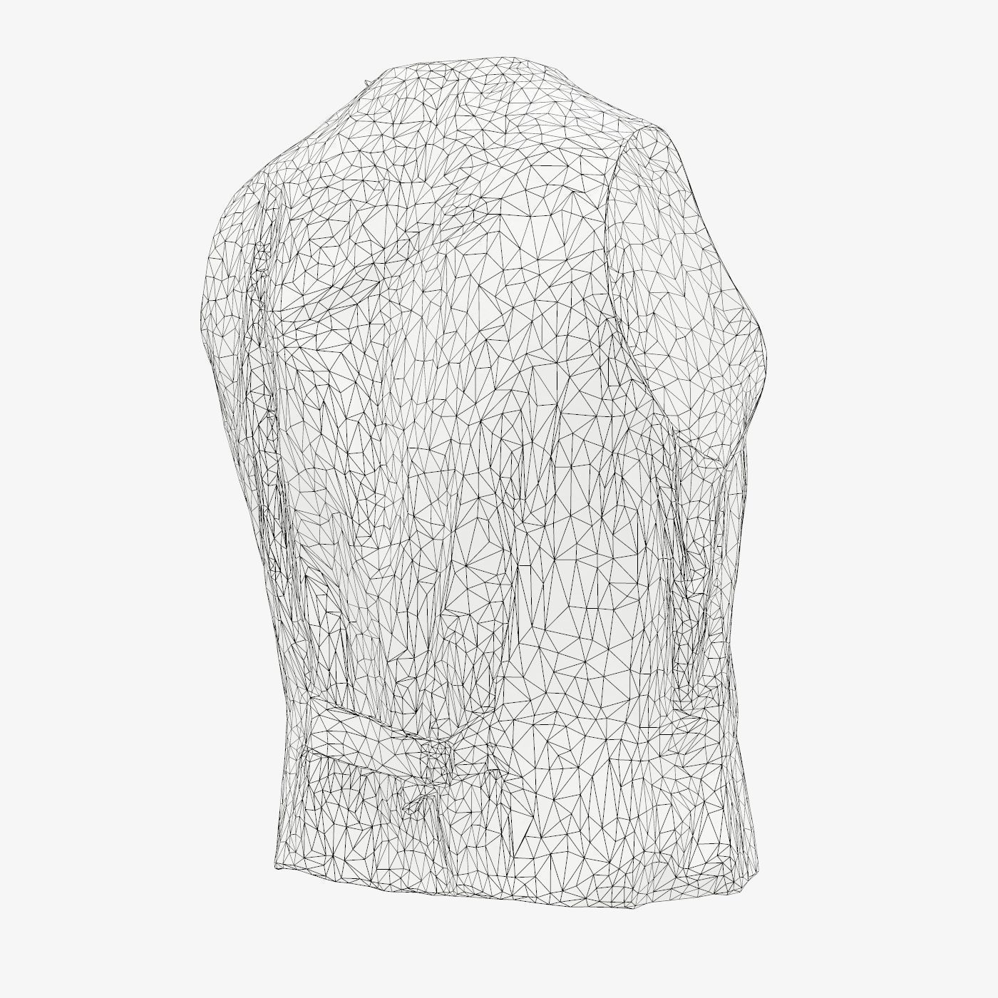 Suit C Gilet Low-poly 3D model_15