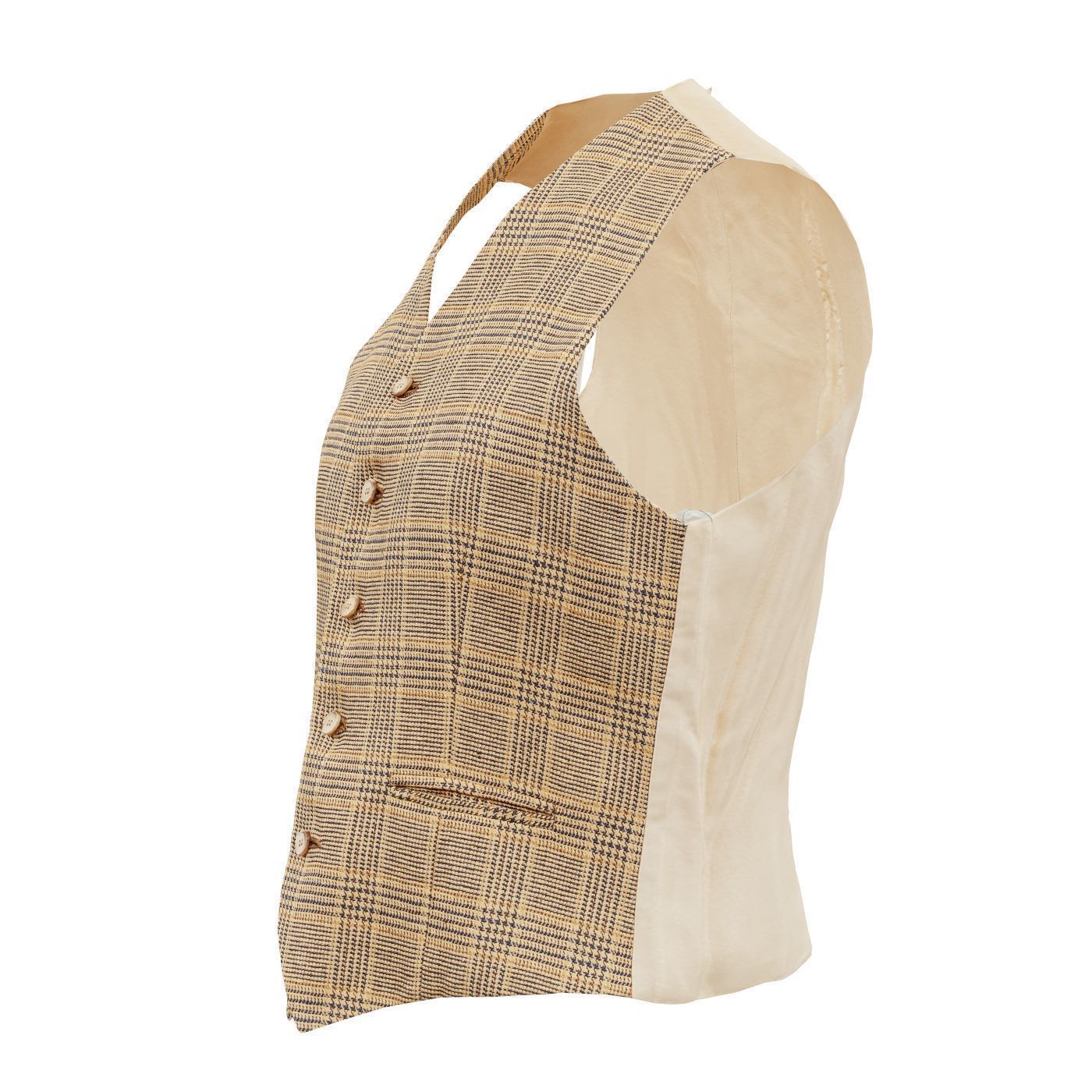 Suit C Gilet Low-poly 3D model_12