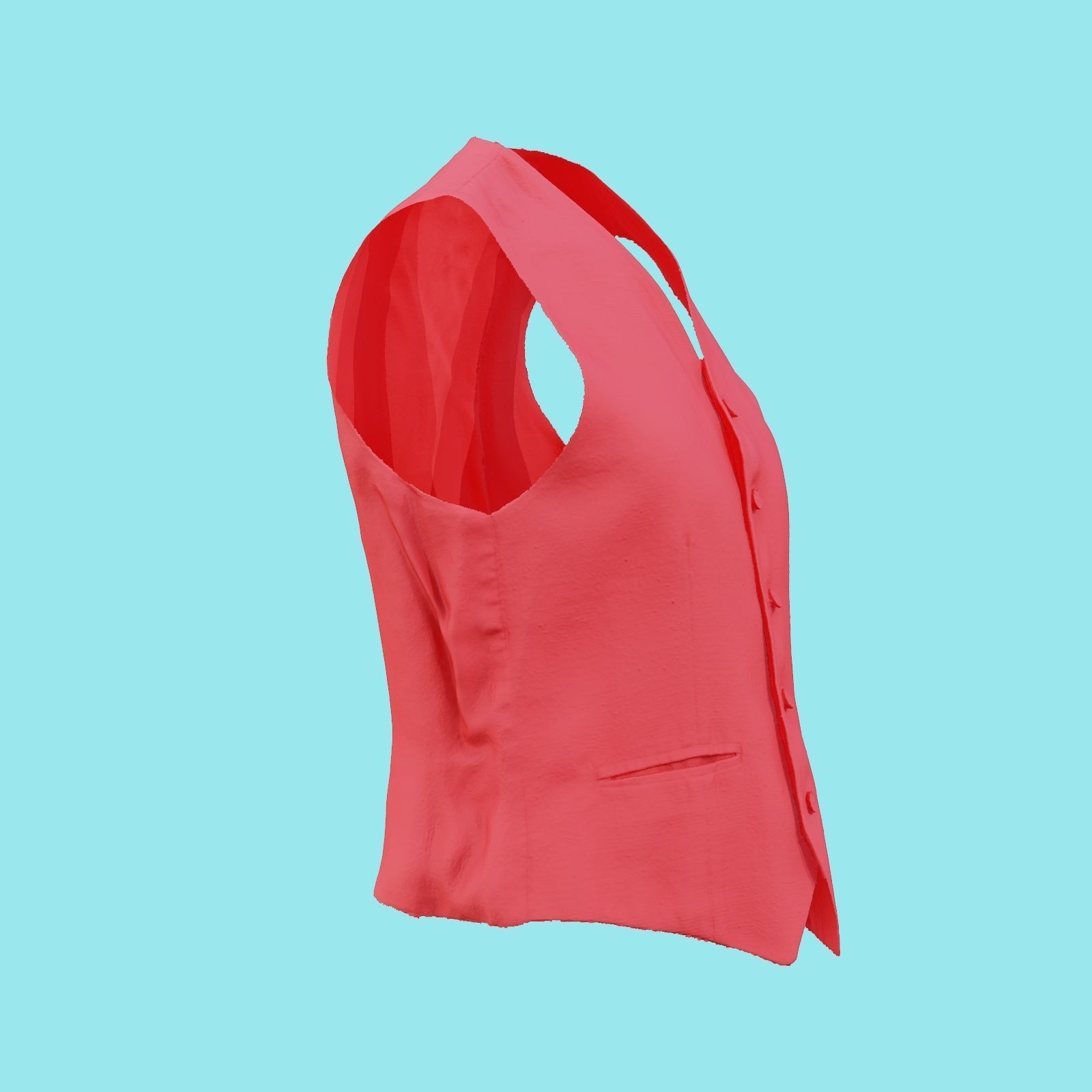 Suit C Gilet Low-poly 3D model_19