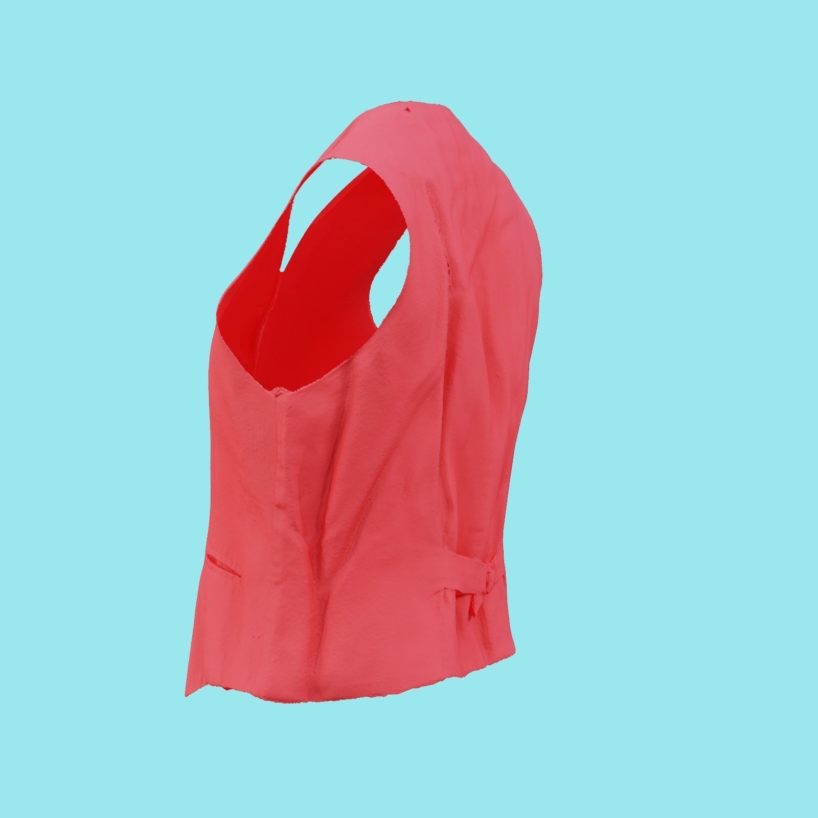 Suit C Gilet Low-poly 3D model_22