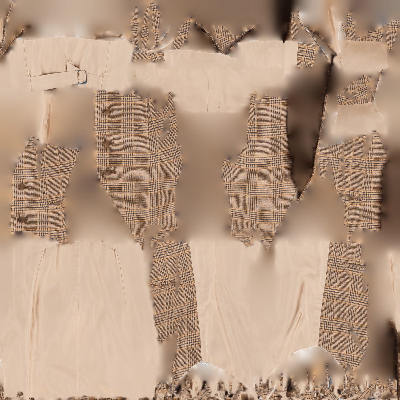 Suit C Gilet Low-poly 3D model_16