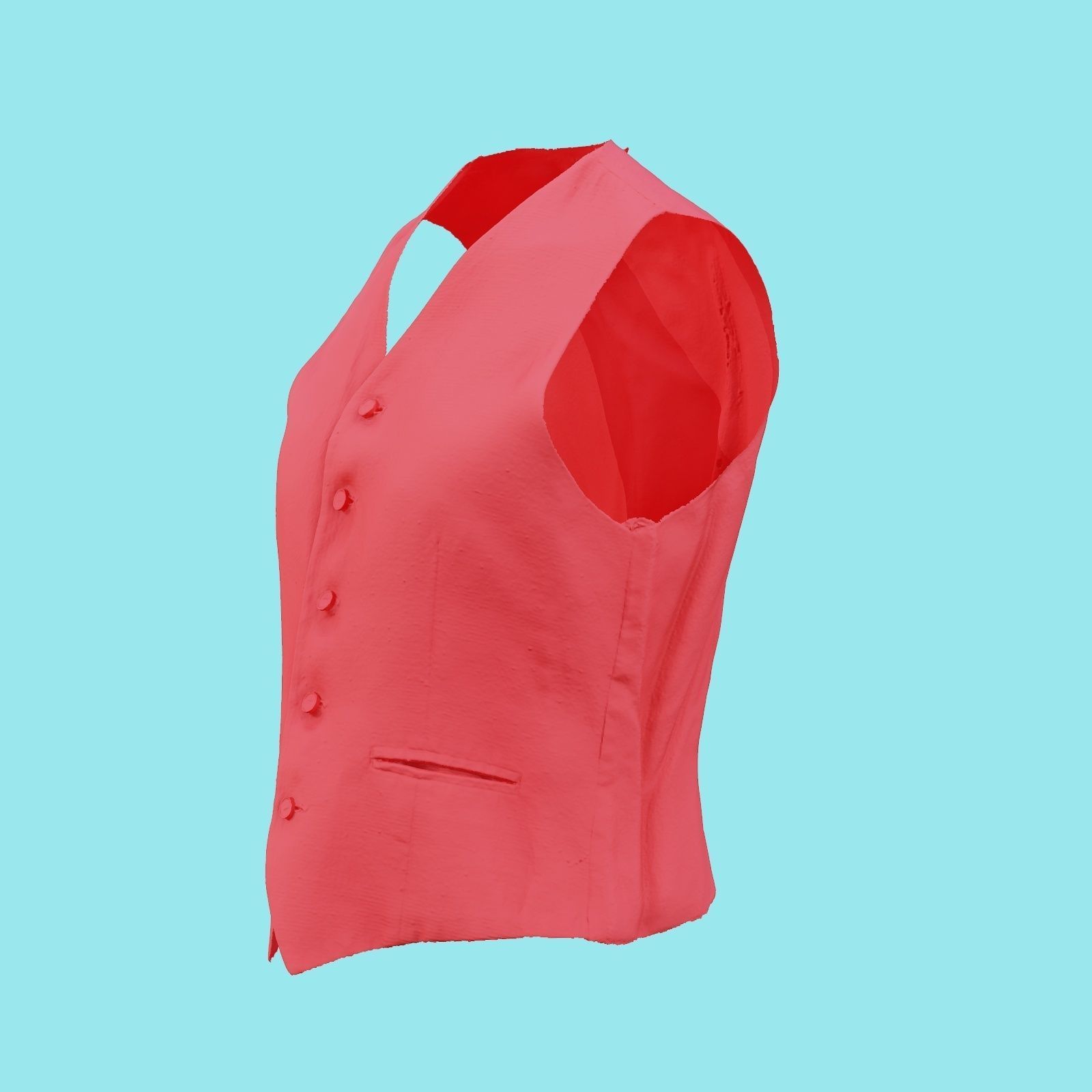 Suit C Gilet Low-poly 3D model_23