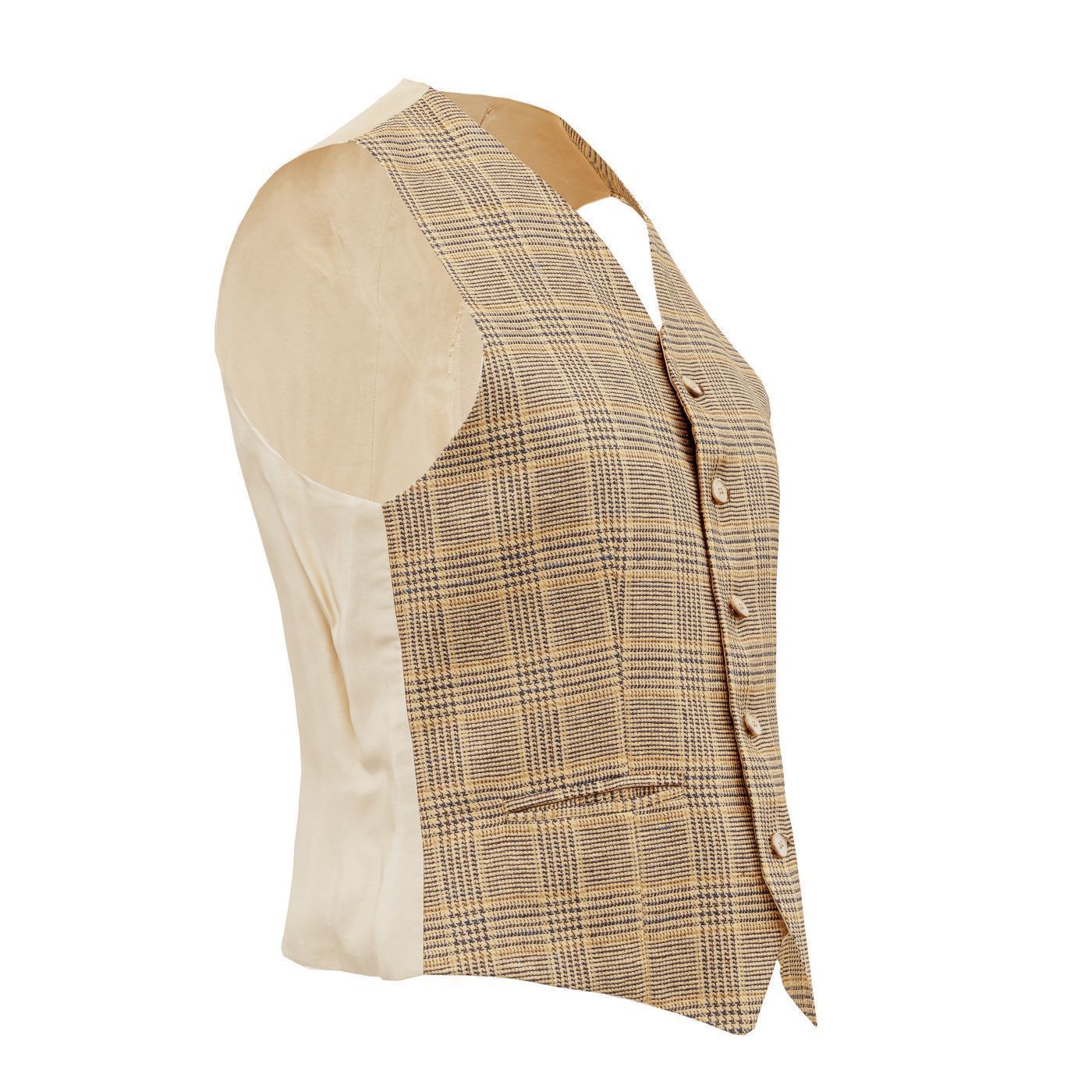 Suit C Gilet Low-poly 3D model_4