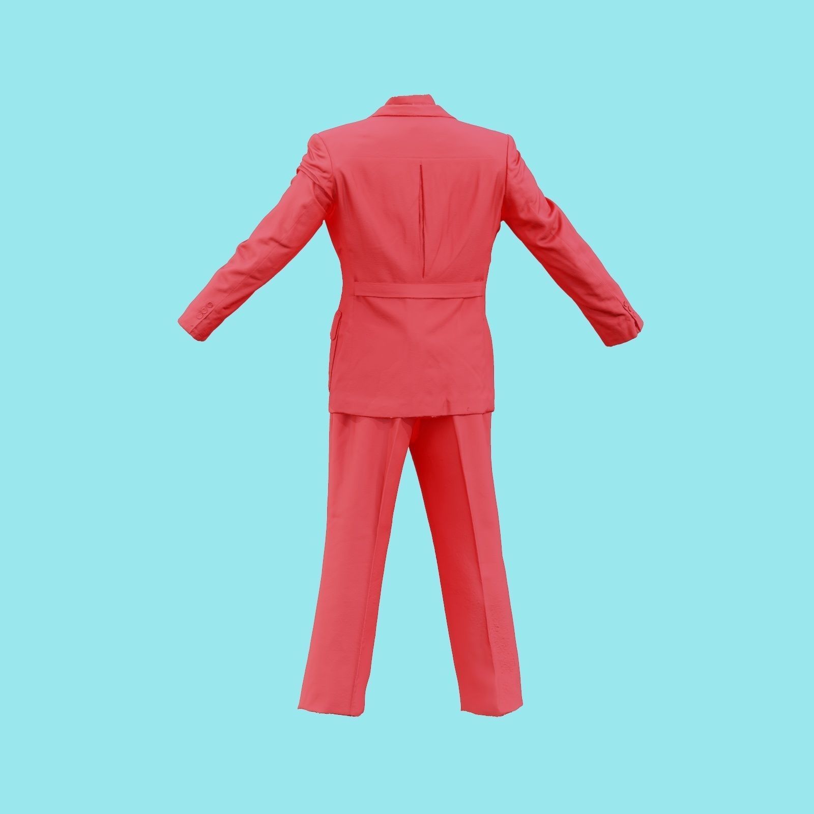 Suit C Full Closed Low-poly 3D model_21