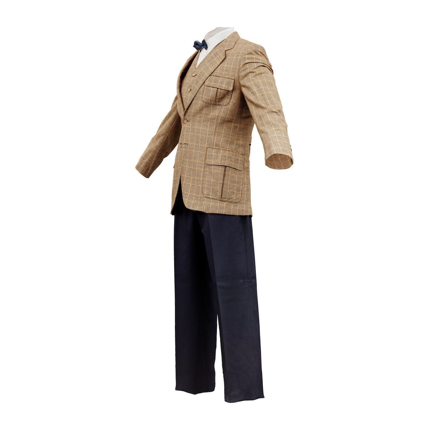 Suit C Full Closed Low-poly 3D model_12