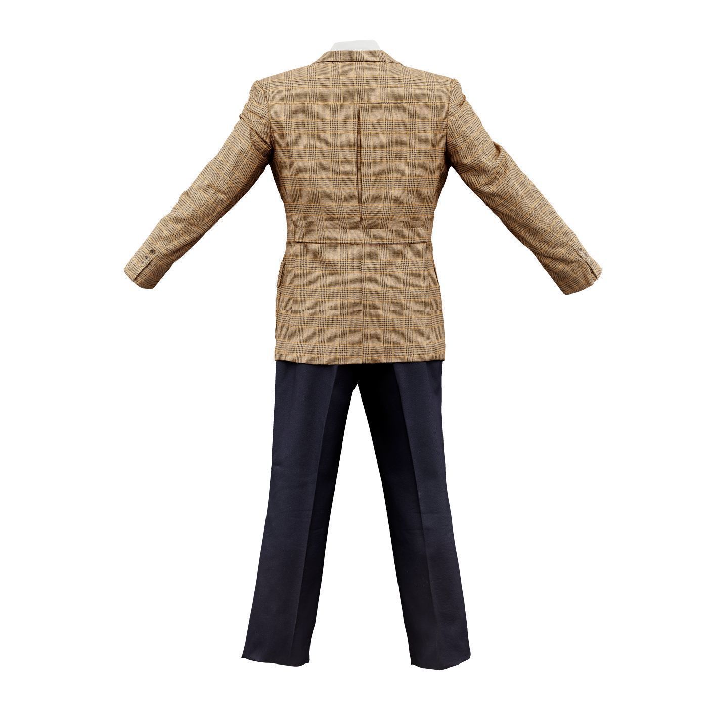 Suit C Full Closed Low-poly 3D model_8