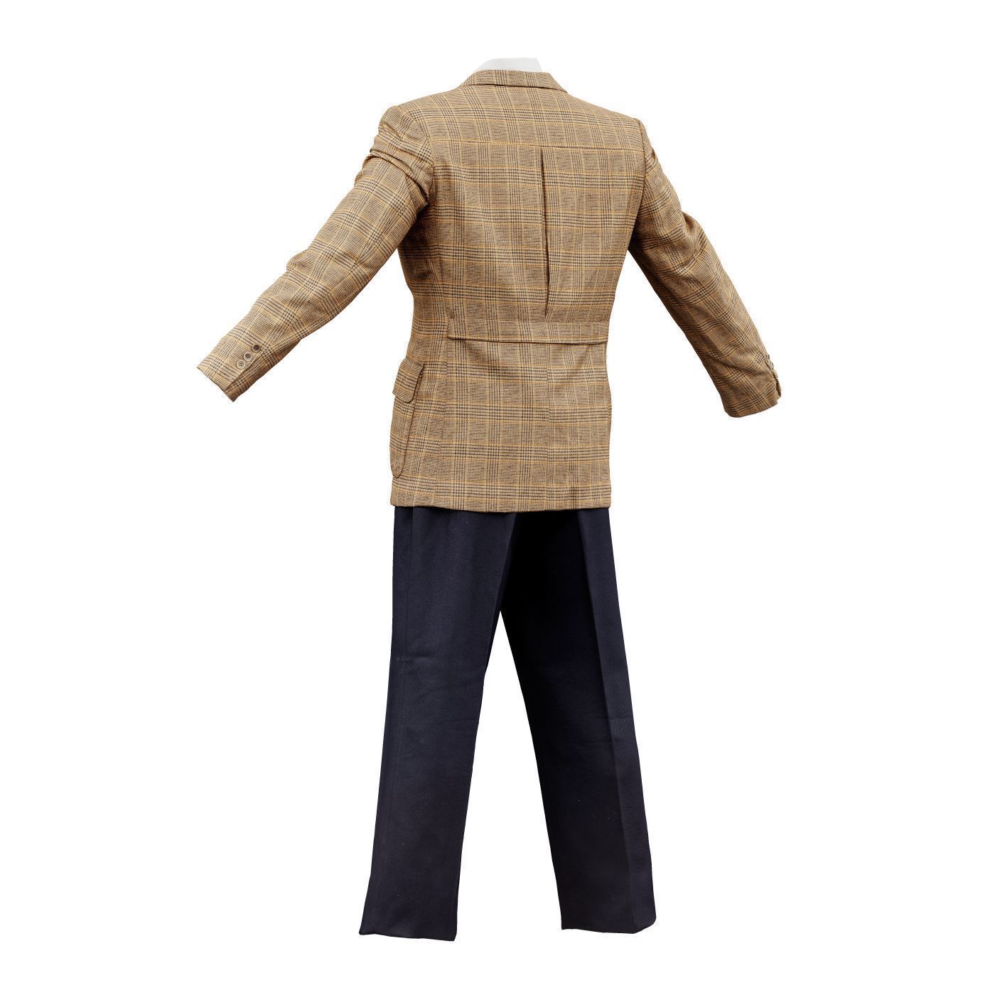 Suit C Full Closed Low-poly 3D model_9