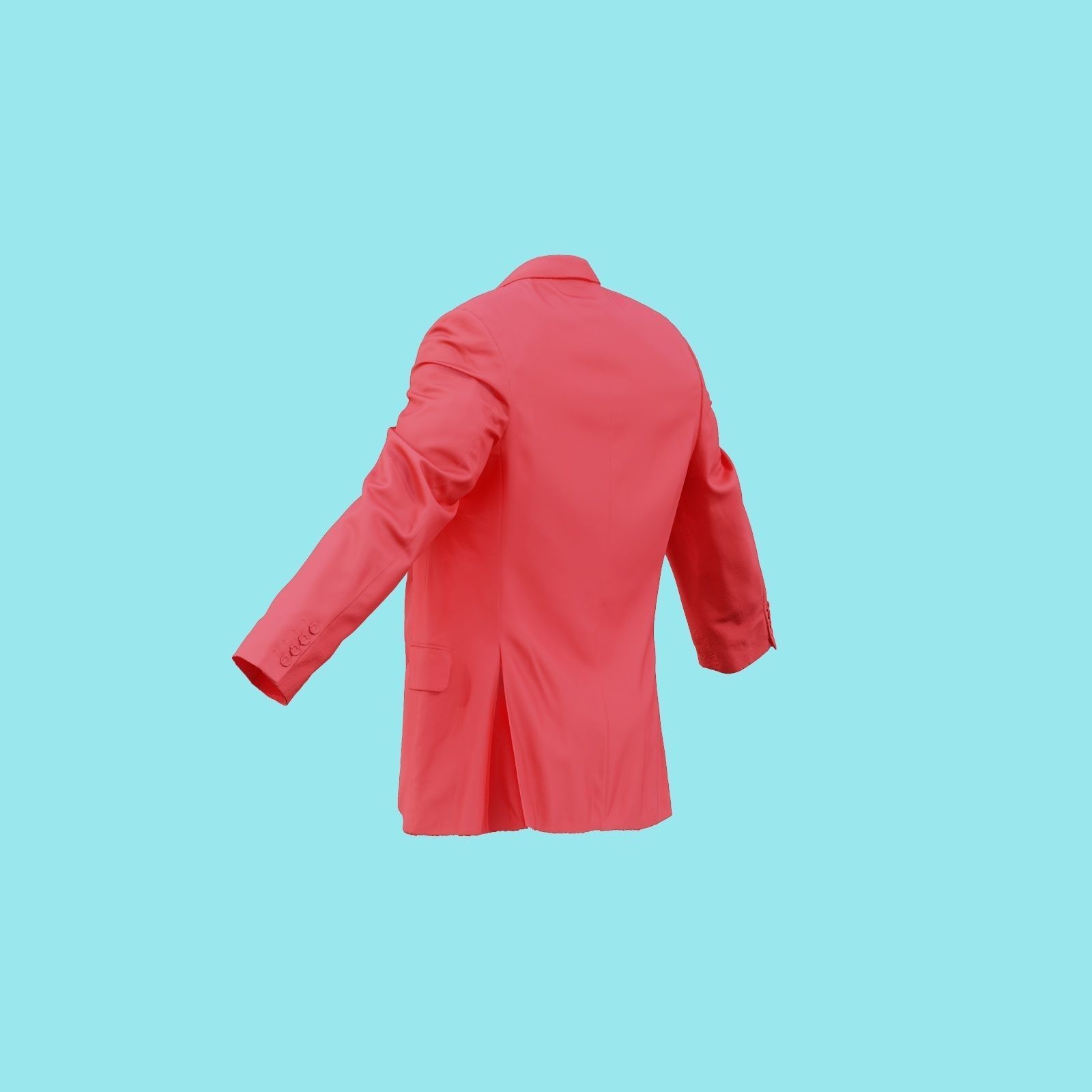 Suit B Vest Open Low-poly 3D model_21