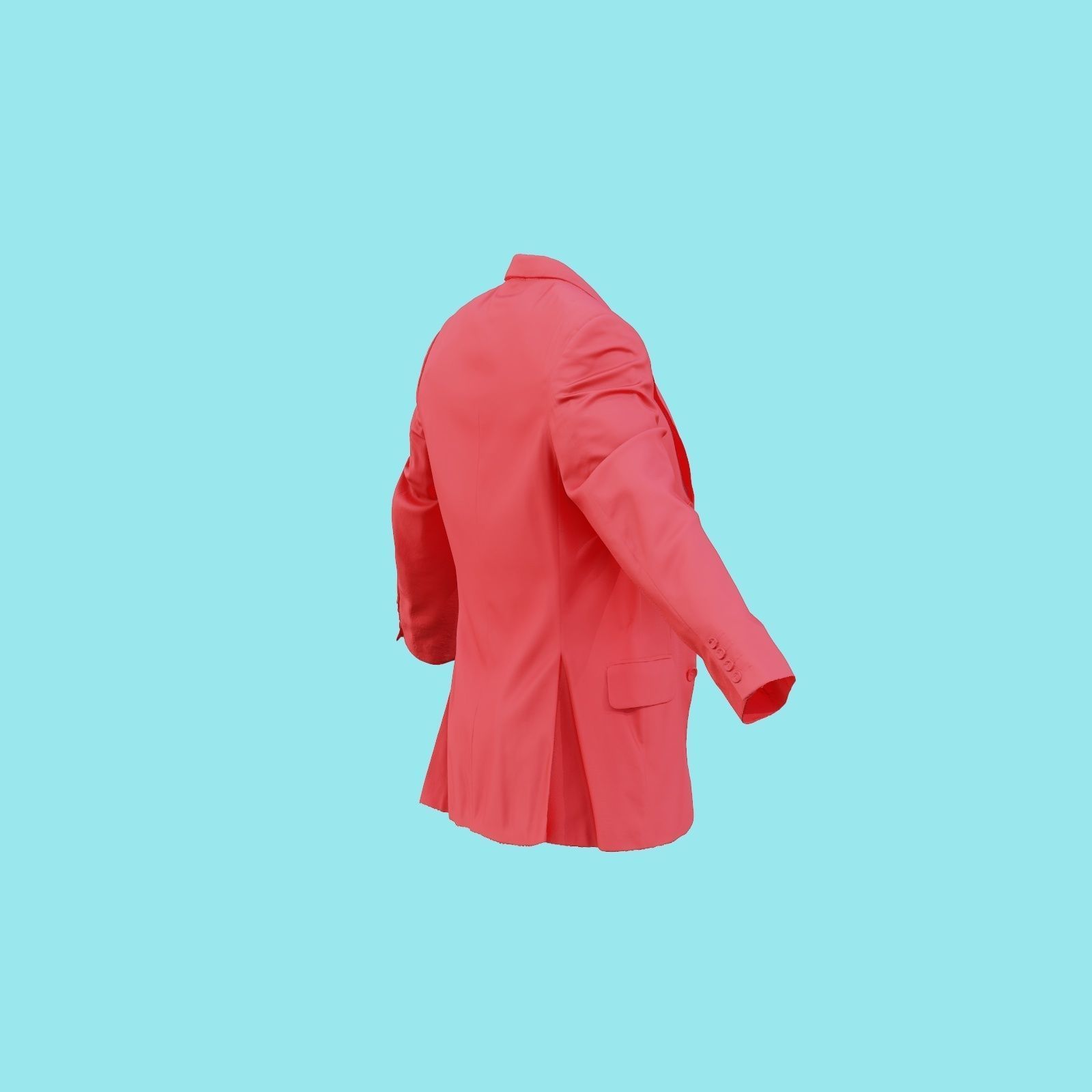 Suit B Vest Open Low-poly 3D model_19