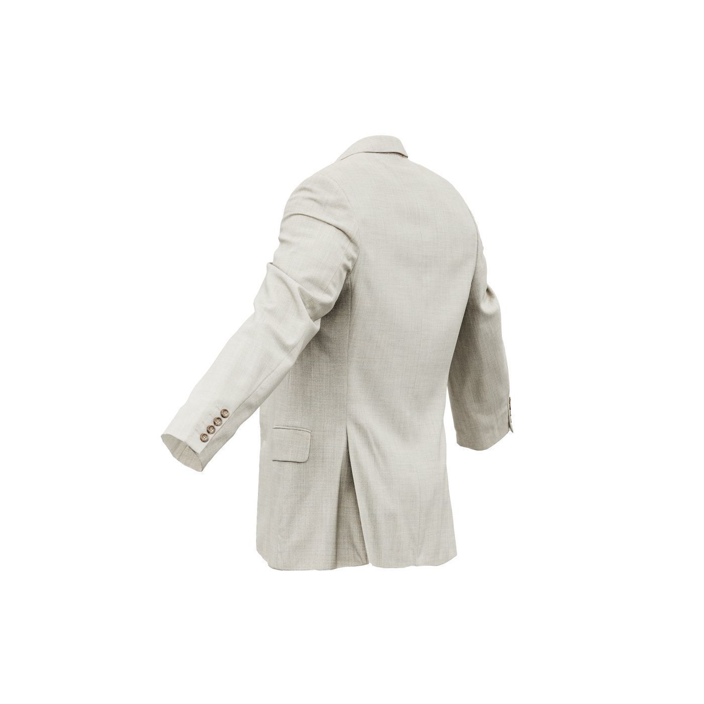Suit B Vest Open Low-poly 3D model_10