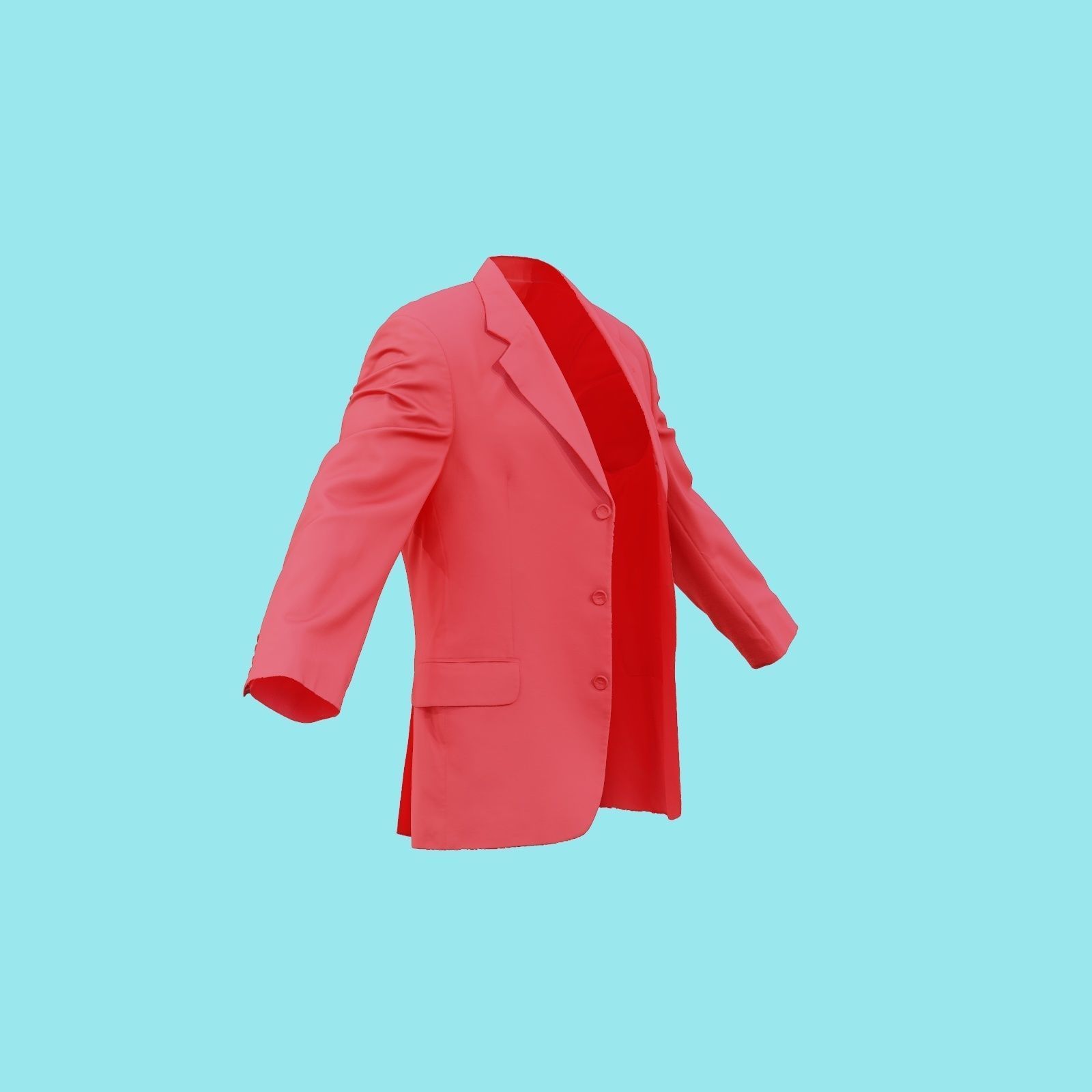Suit B Vest Open Low-poly 3D model_18