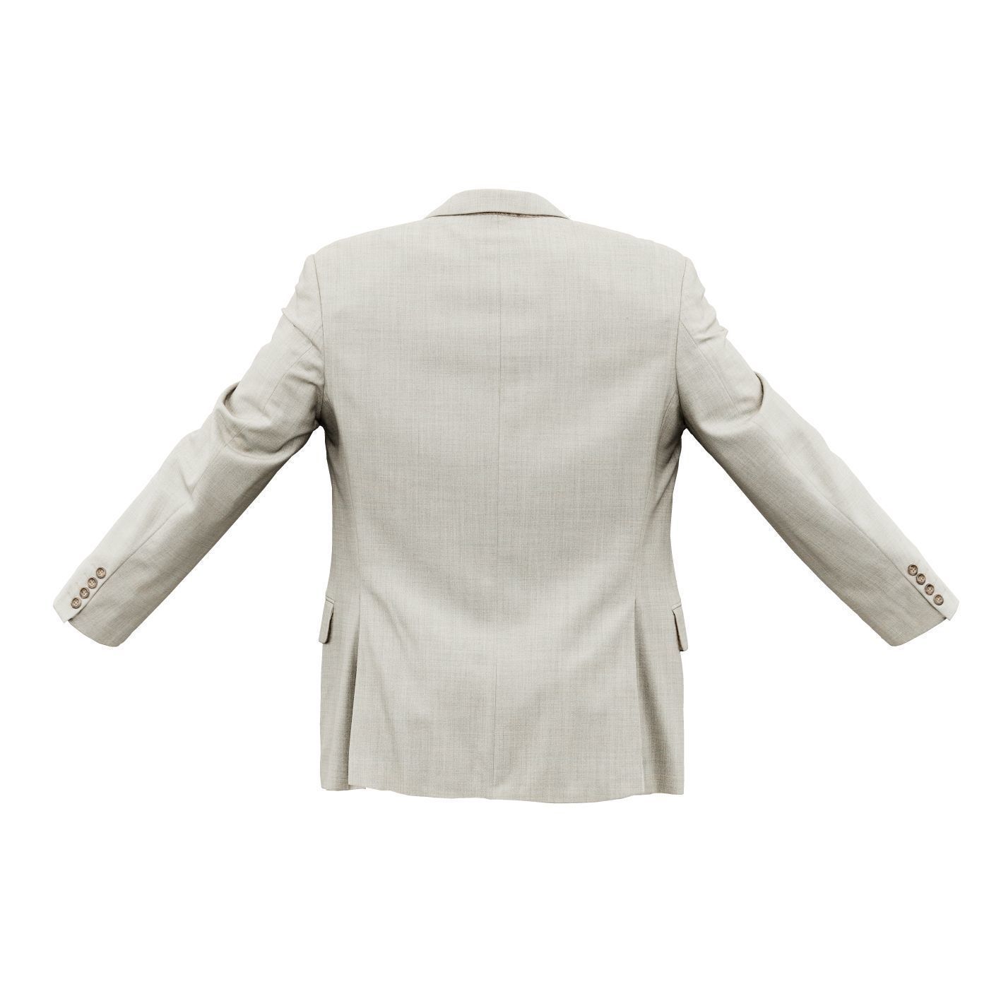 Suit B Vest Open Low-poly 3D model_8