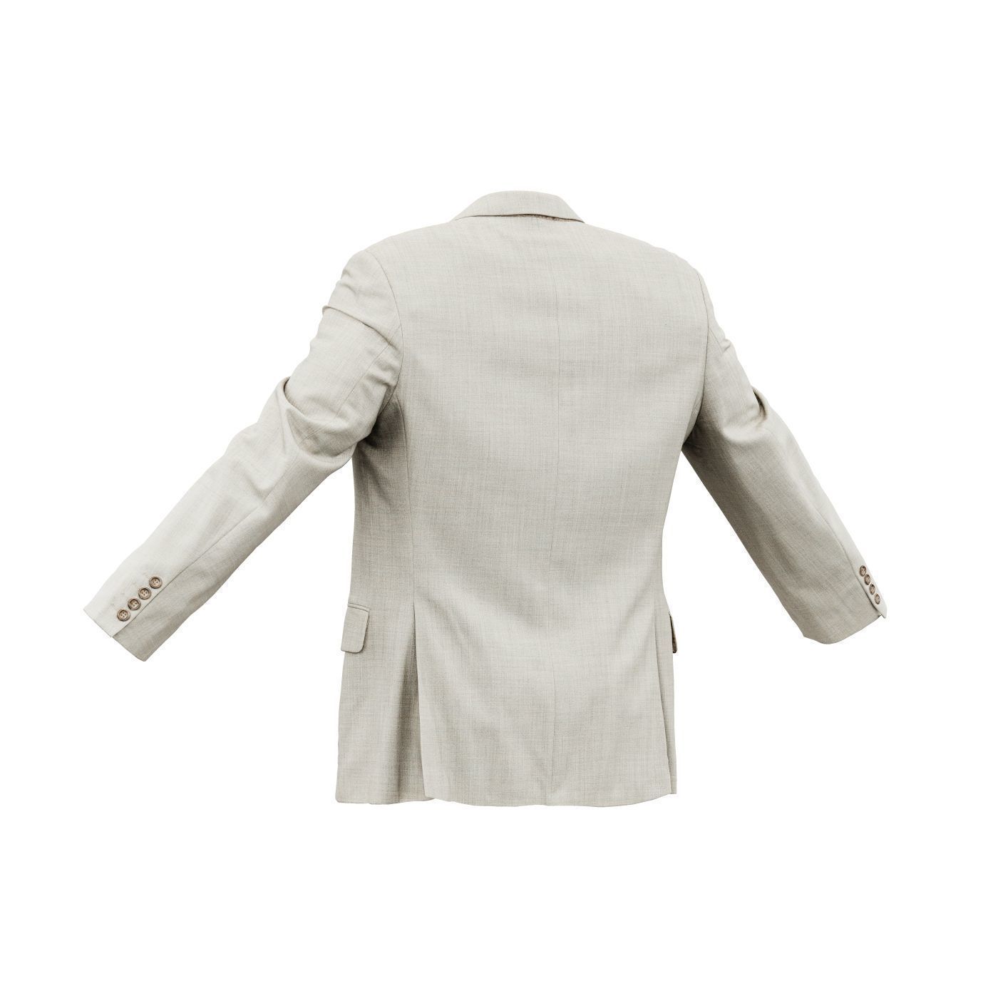 Suit B Vest Open Low-poly 3D model_9