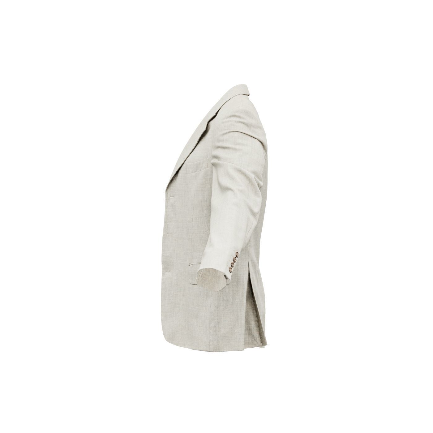 Suit B Vest Open Low-poly 3D model_11
