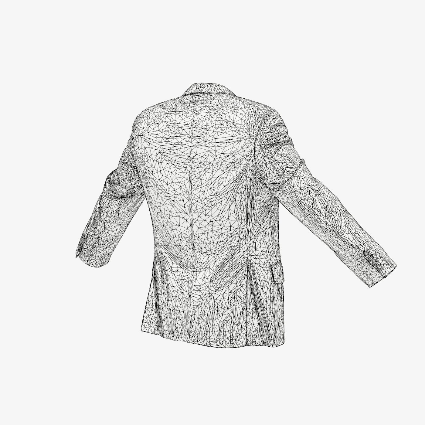 Suit B Vest Open Low-poly 3D model_15