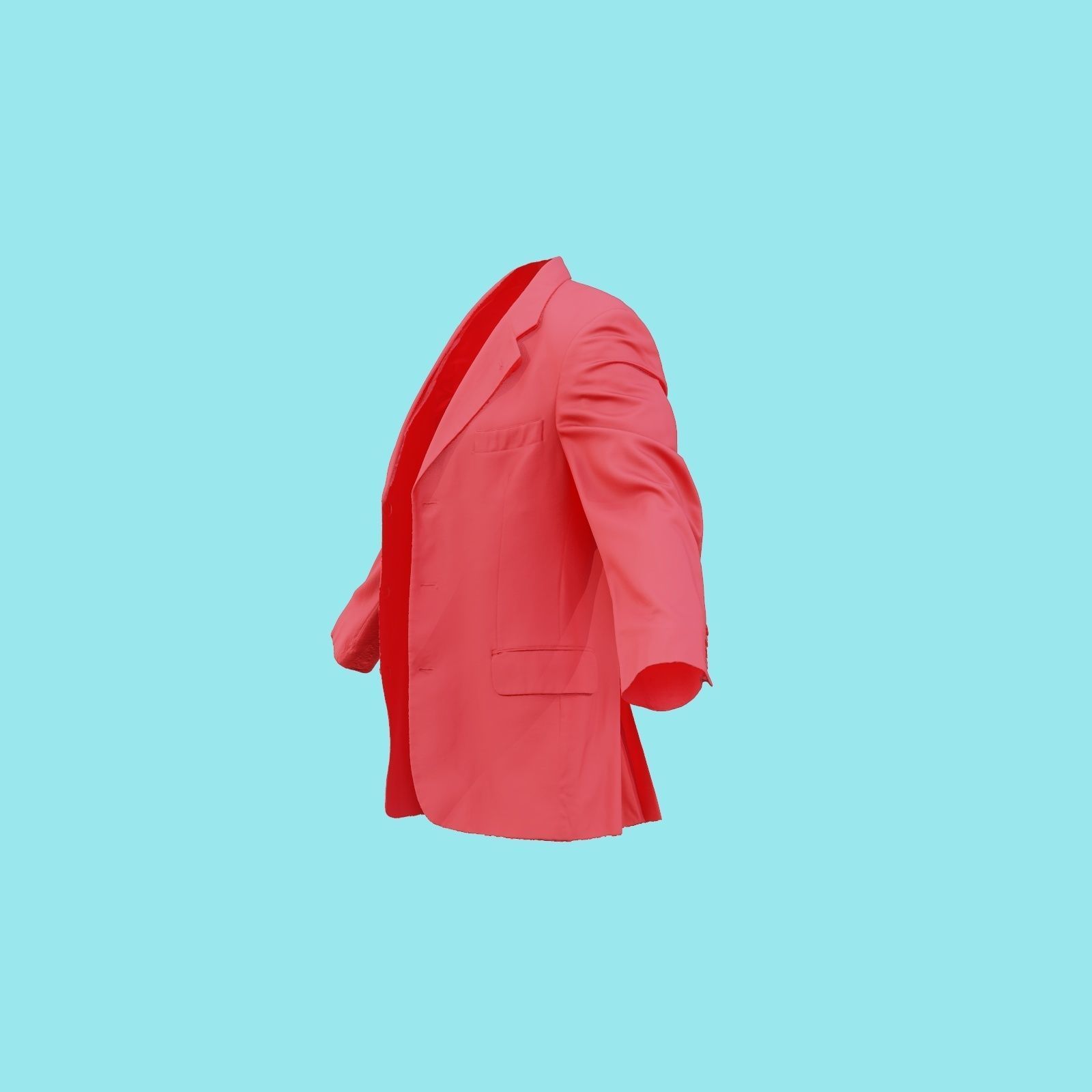 Suit B Vest Open Low-poly 3D model_22