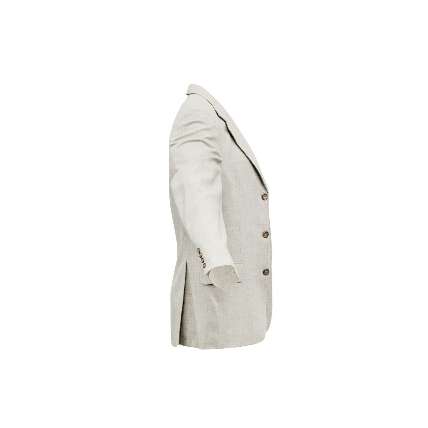 Suit B Vest Open Low-poly 3D model_5