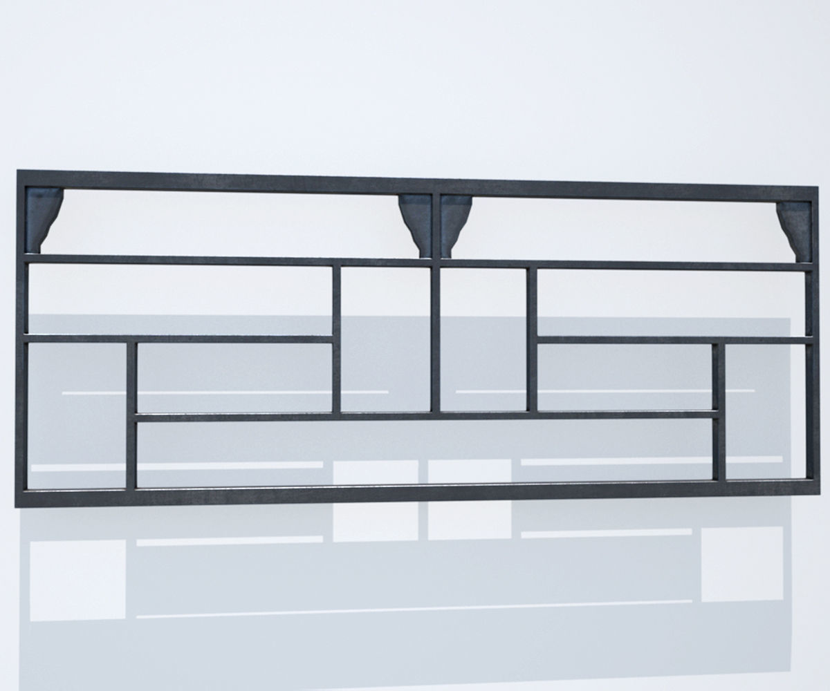 CastIron Fence Pack Low-poly 3D model_8