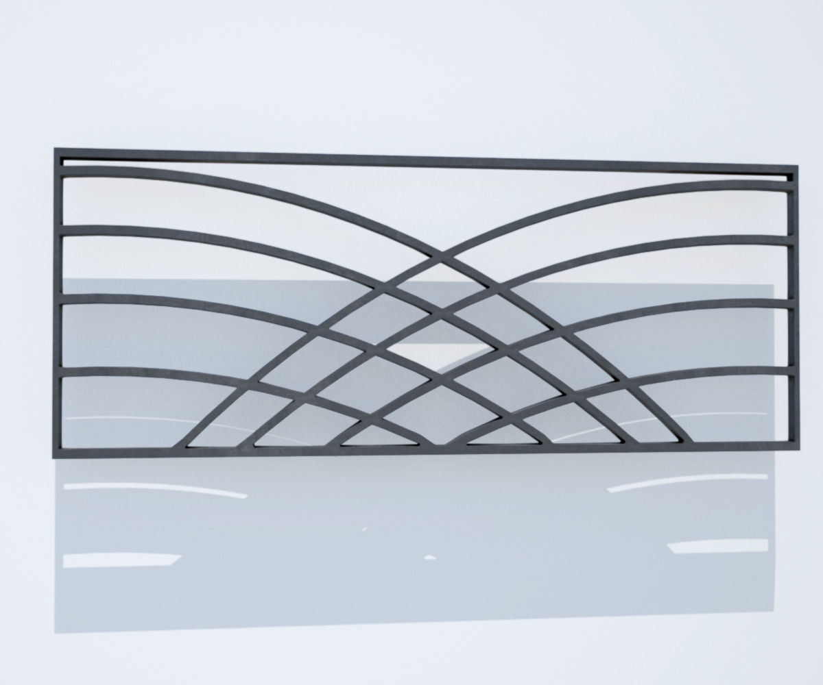 CastIron Fence Pack Low-poly 3D model_2