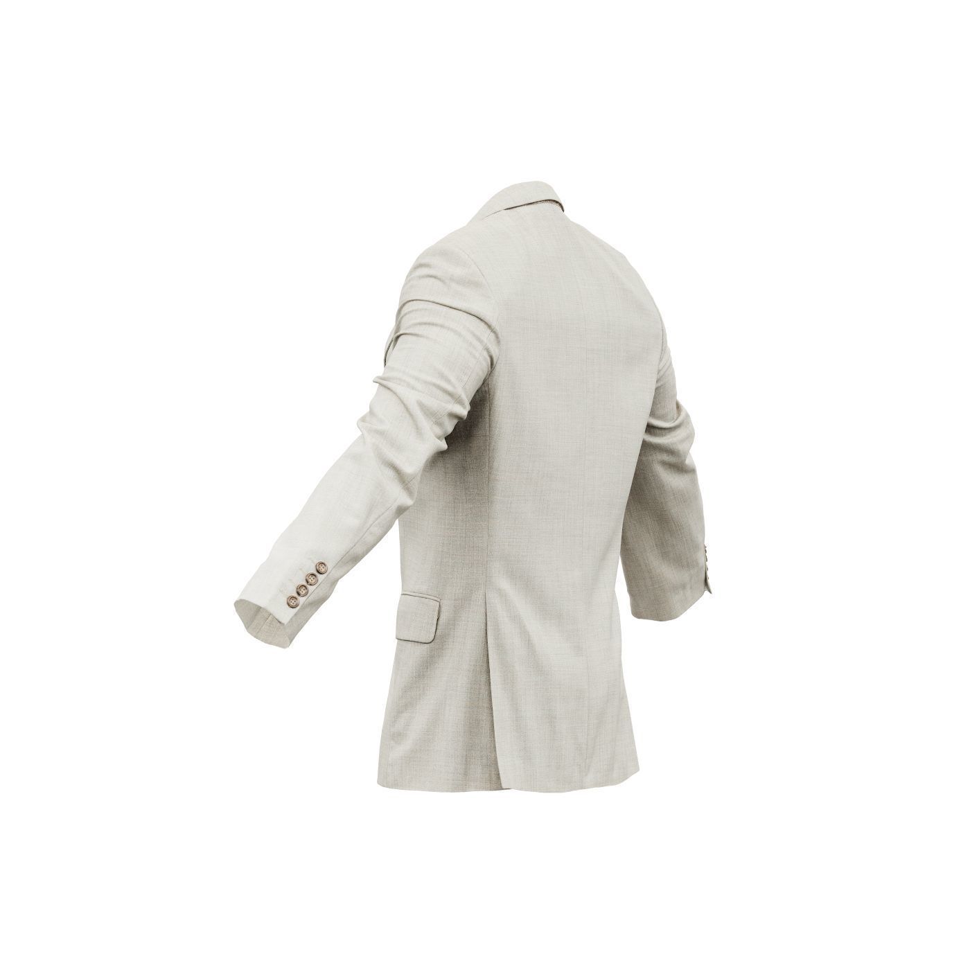 Suit B Vest Low-poly 3D model_10