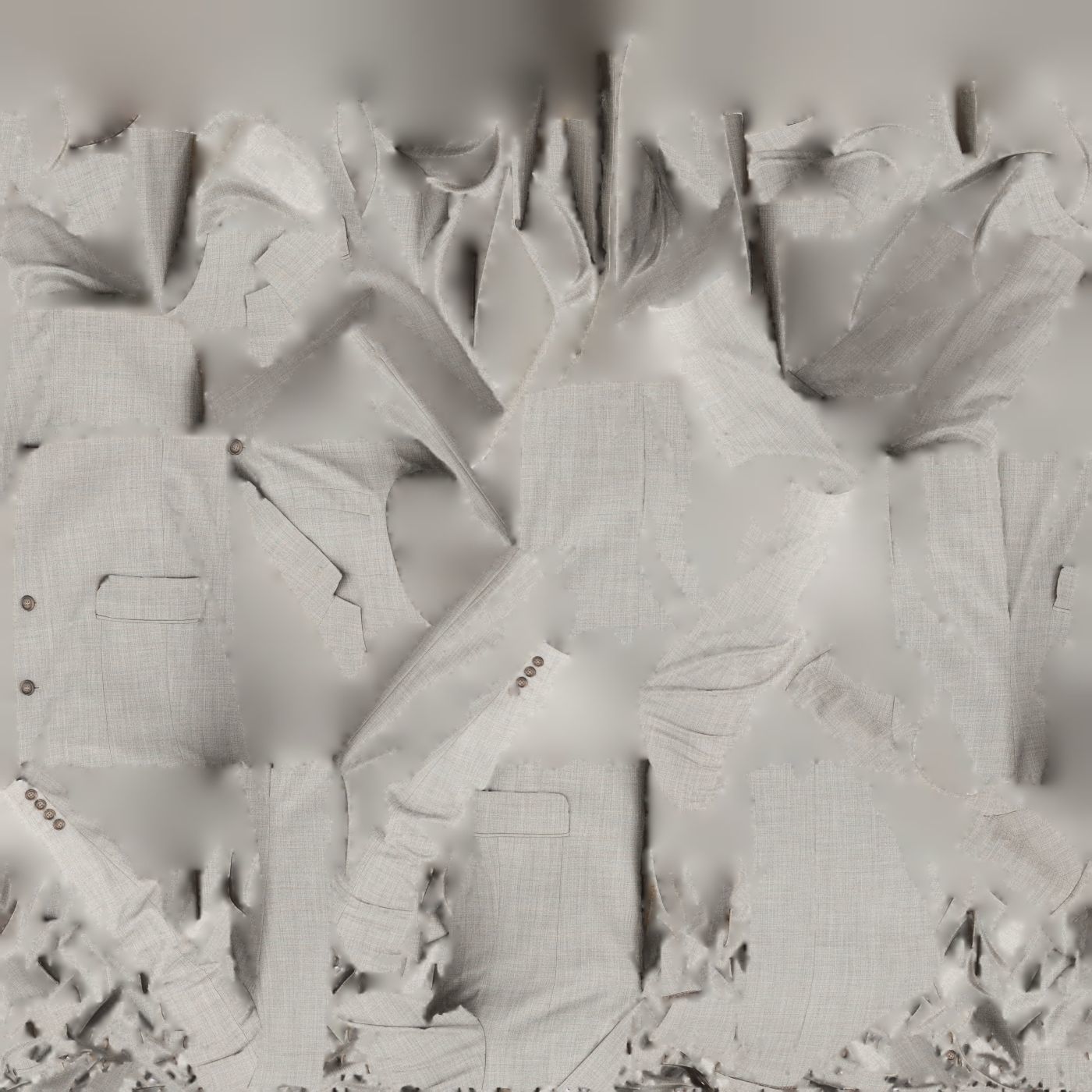 Suit B Vest Low-poly 3D model_16