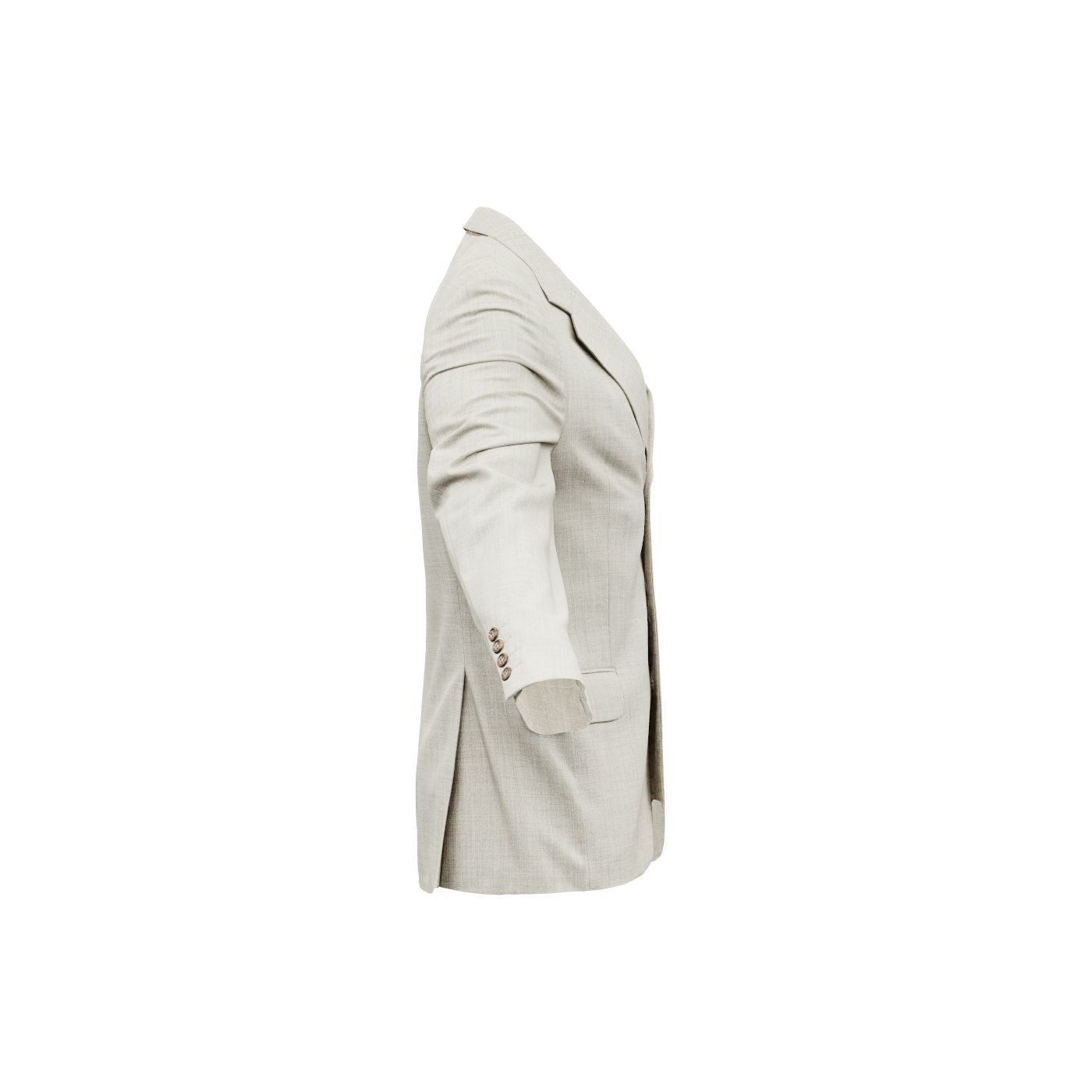 Suit B Vest Low-poly 3D model_5