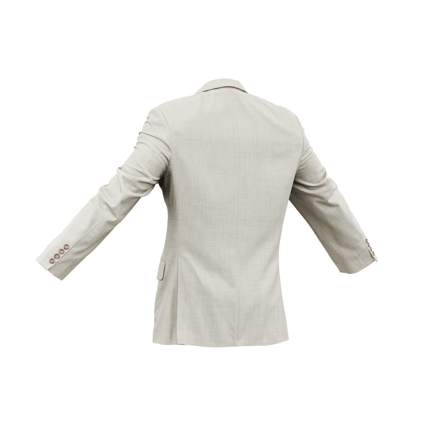 Suit B Vest Low-poly 3D model_9