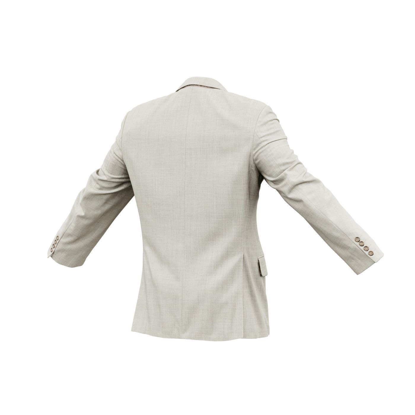Suit B Vest Low-poly 3D model_7