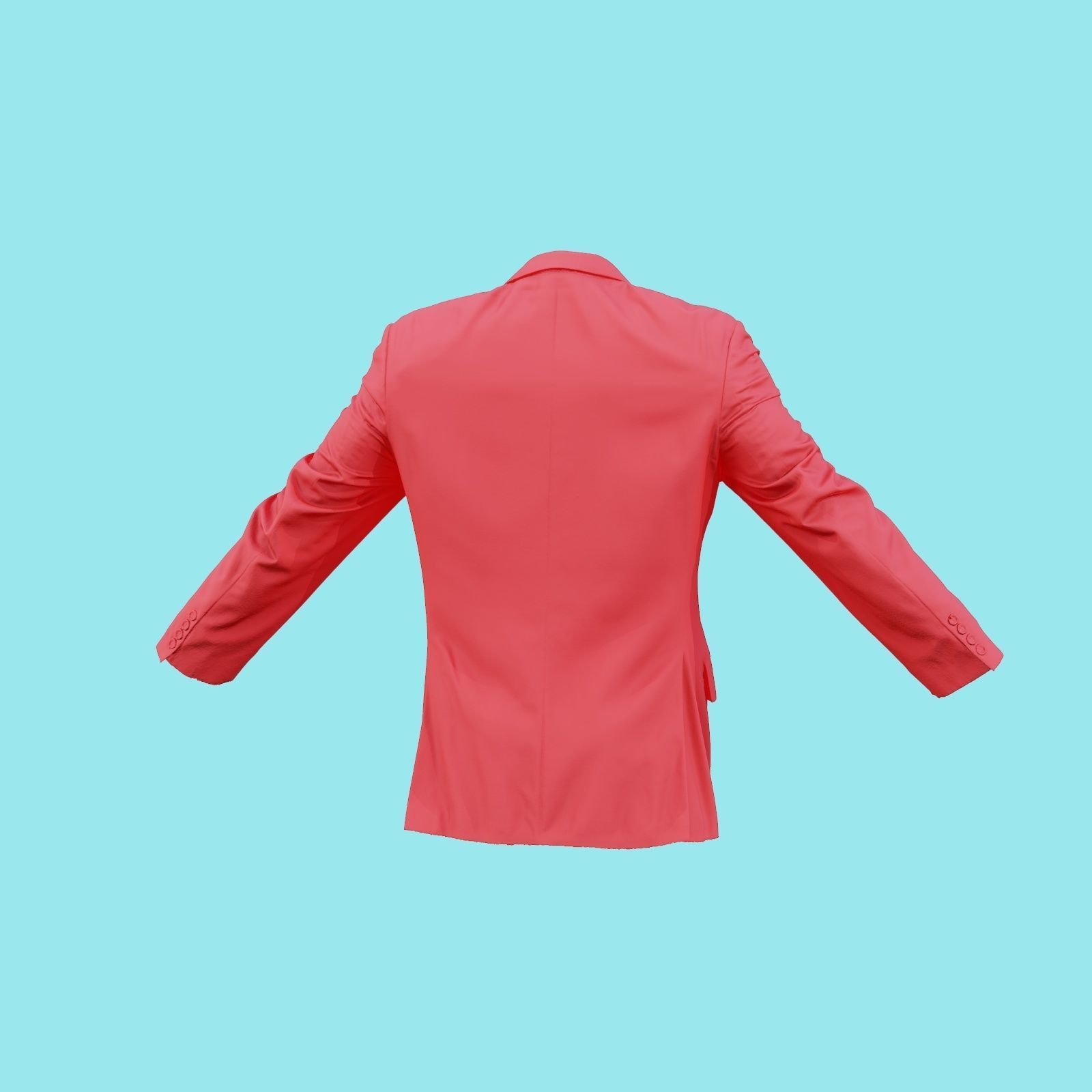 Suit B Vest Low-poly 3D model_20