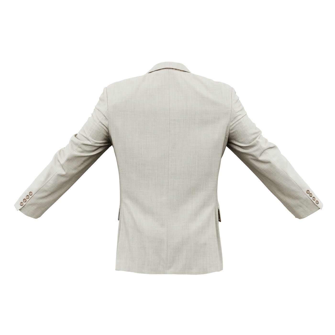 Suit B Vest Low-poly 3D model_8