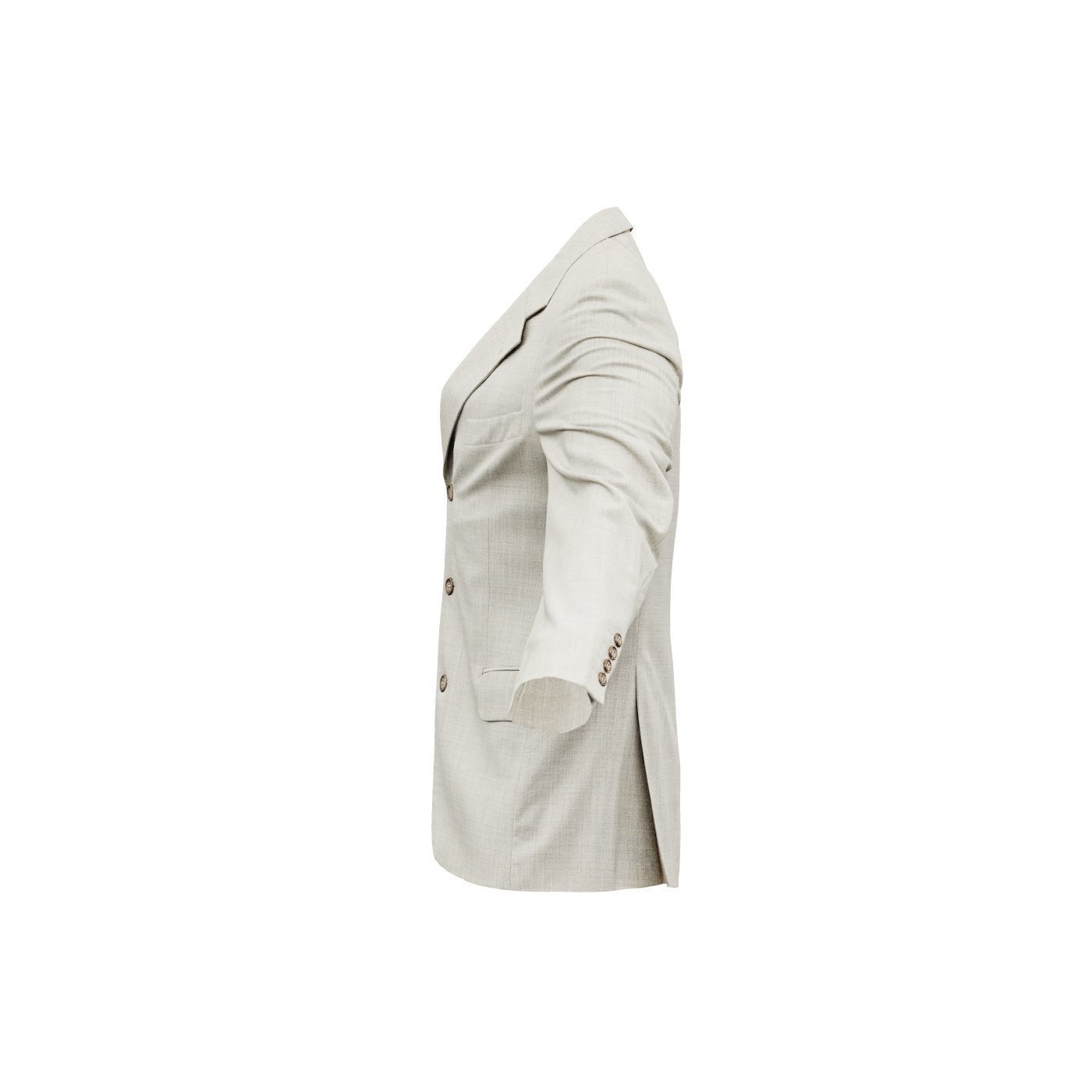 Suit B Vest Low-poly 3D model_11