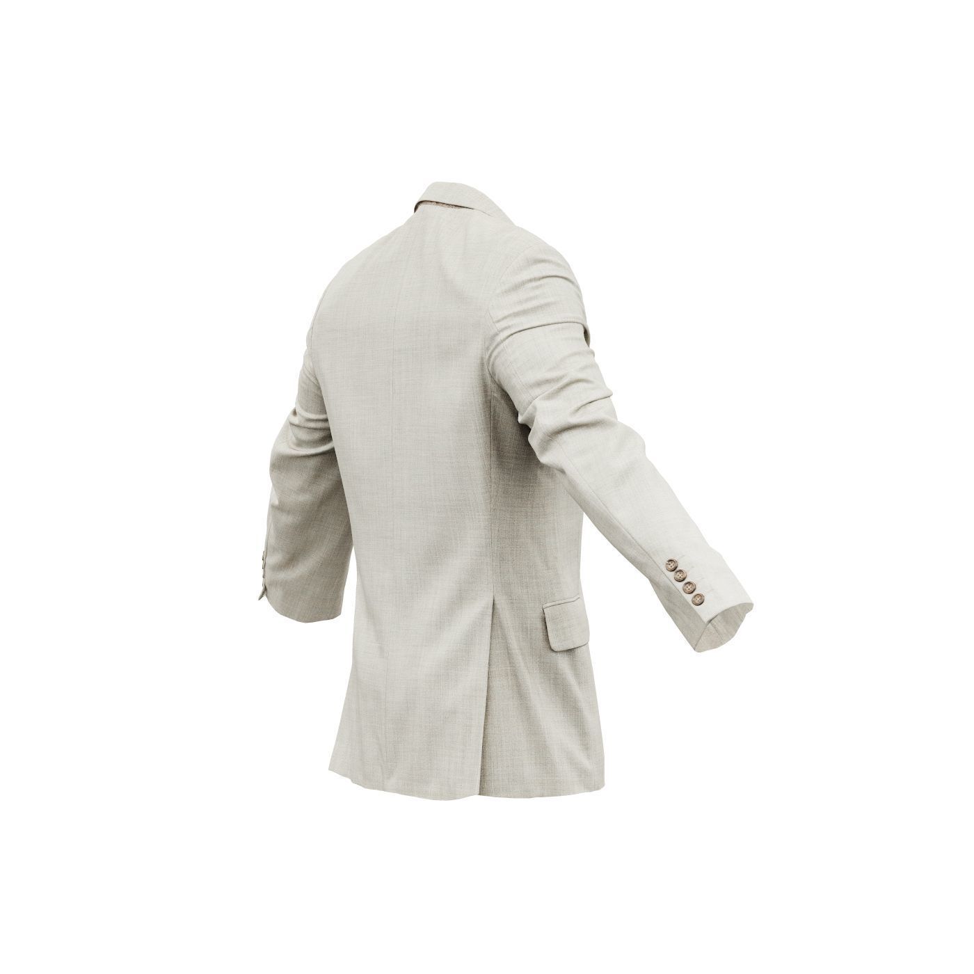 Suit B Vest Low-poly 3D model_6