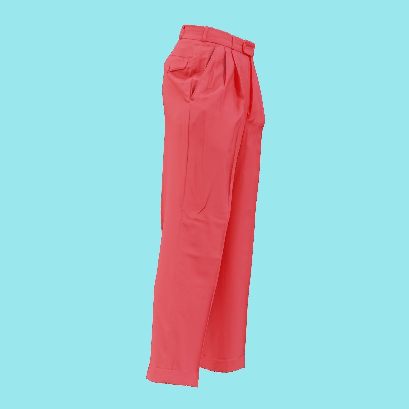 Suit B Trousers Low-poly 3D model_19