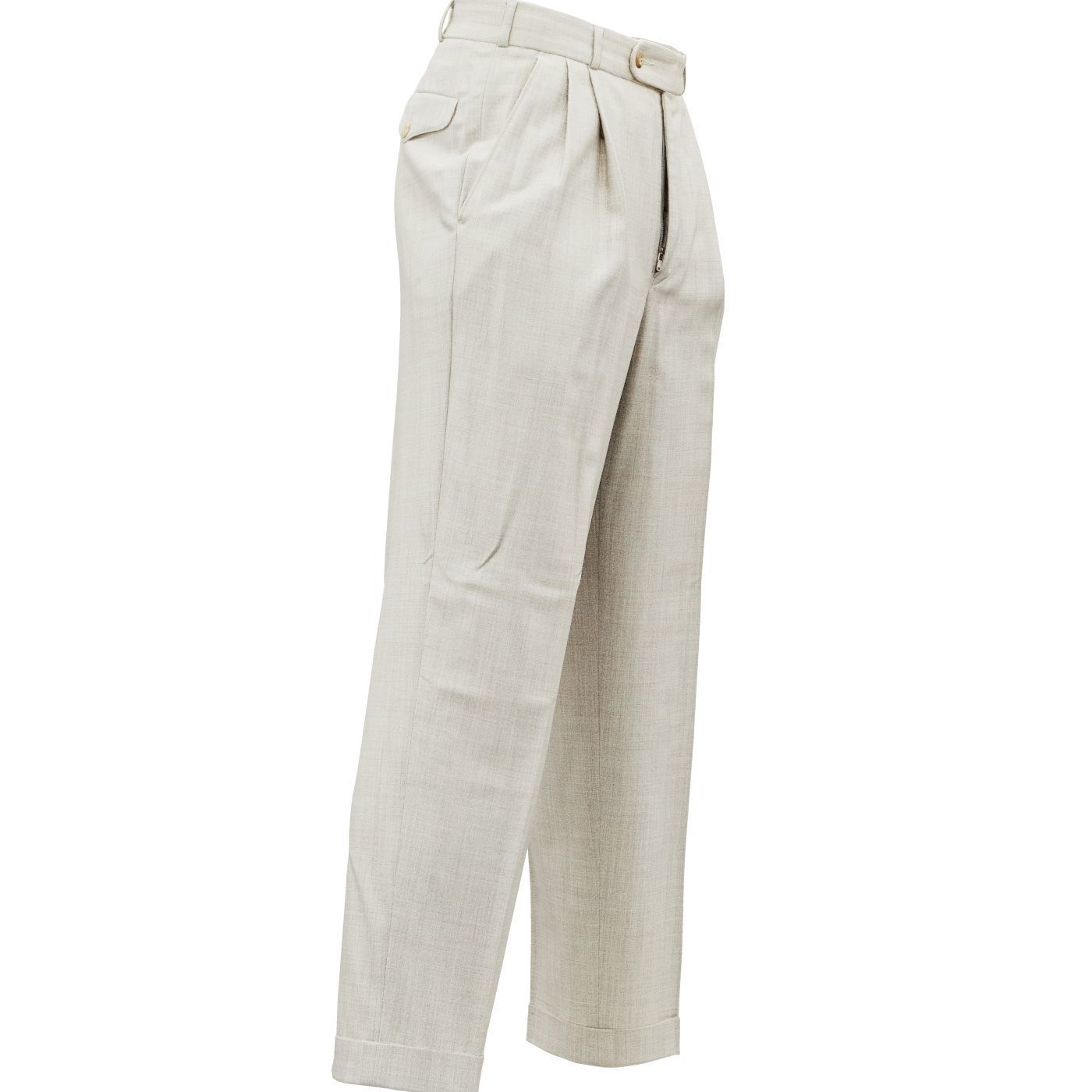 Suit B Trousers Low-poly 3D model_4