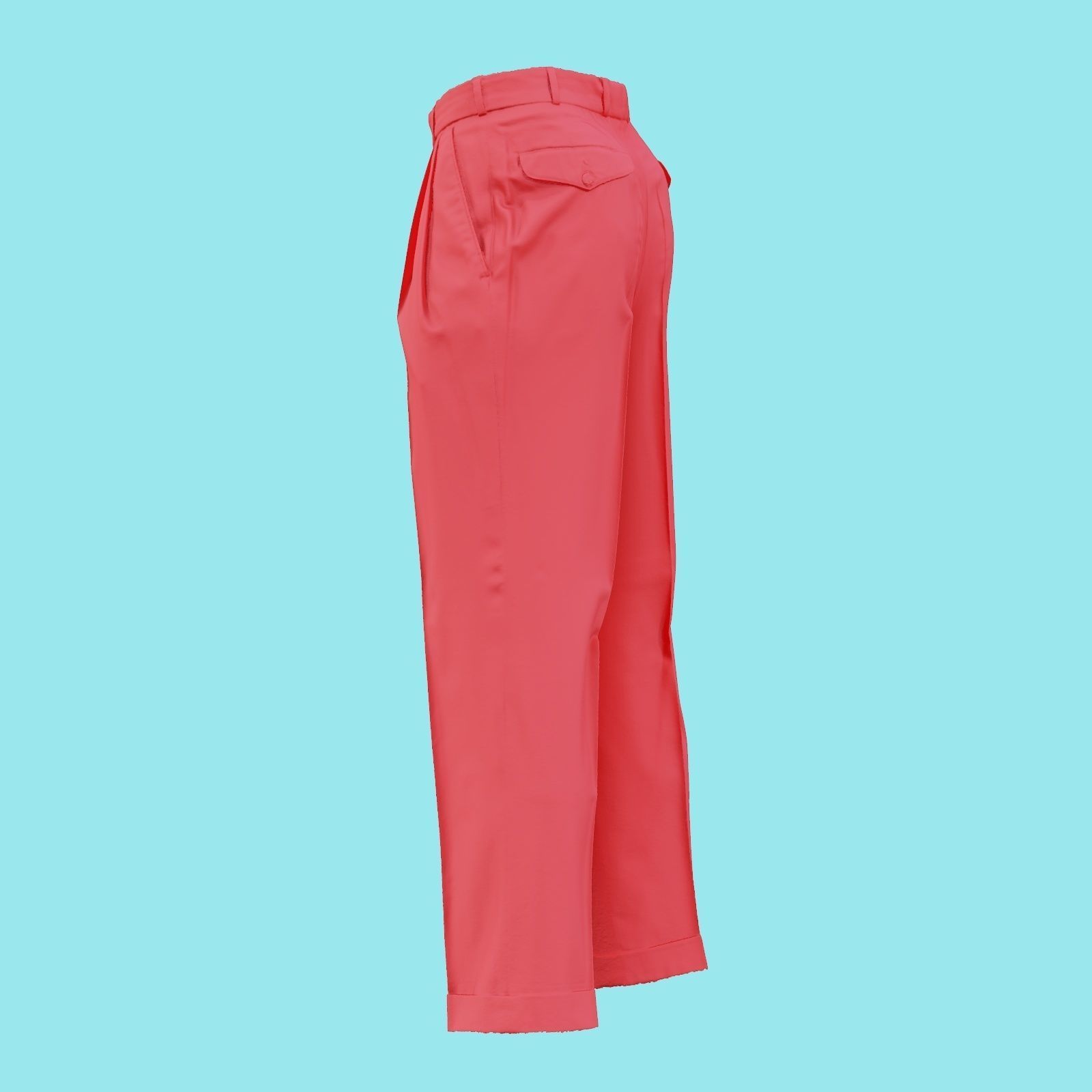Suit B Trousers Low-poly 3D model_22