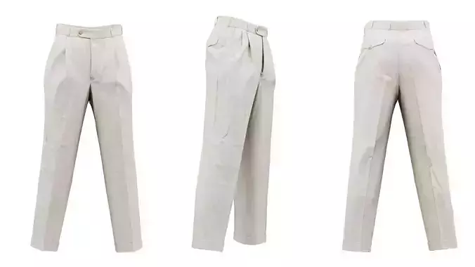 Suit B Trousers Low-poly 3D model