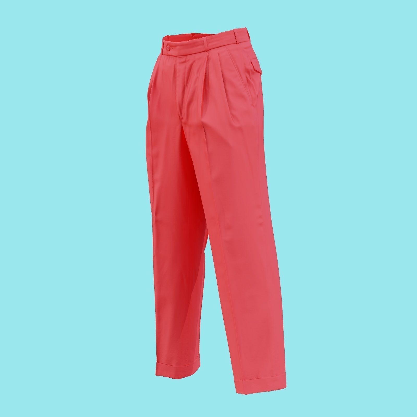 Suit B Trousers Low-poly 3D model_23