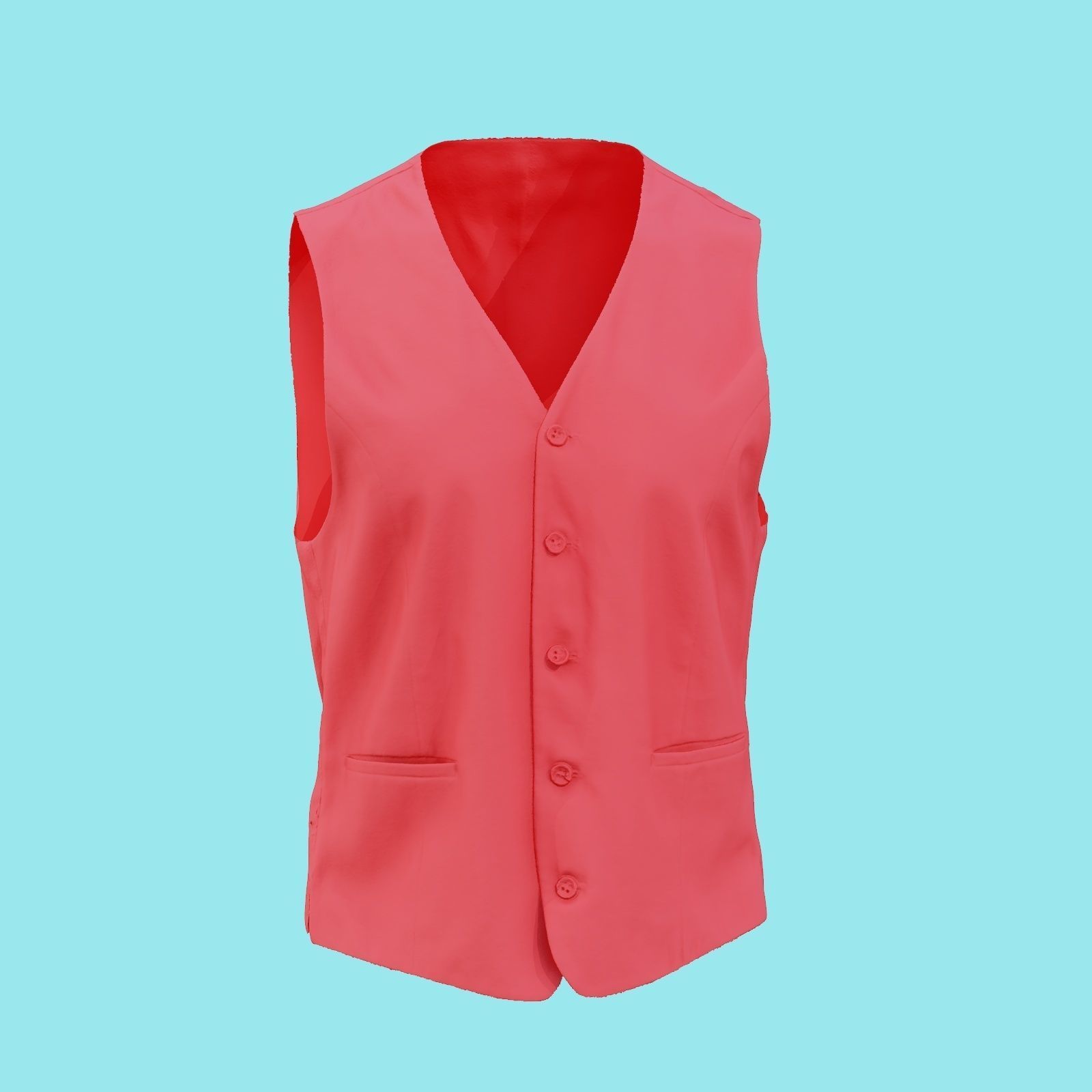 Suit B Gilet Low-poly 3D model_18