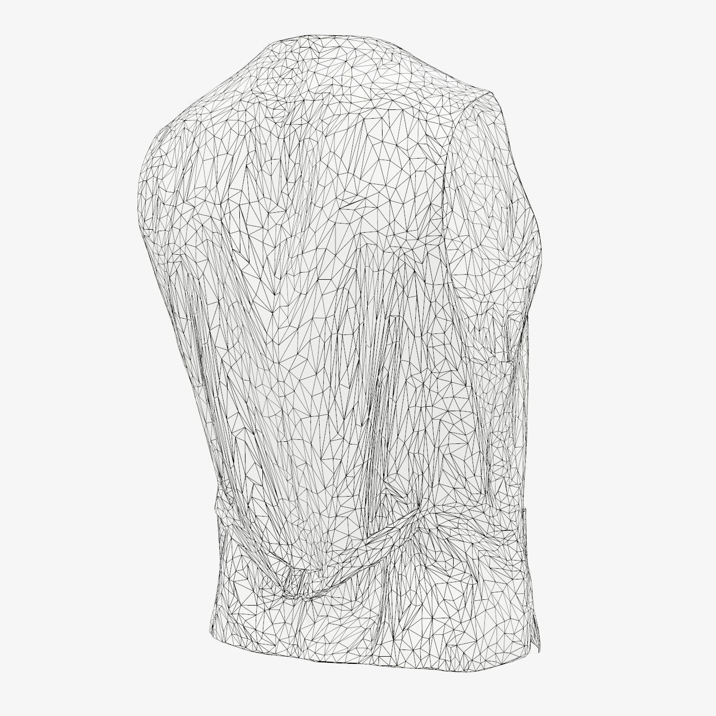 Suit B Gilet Low-poly 3D model_15