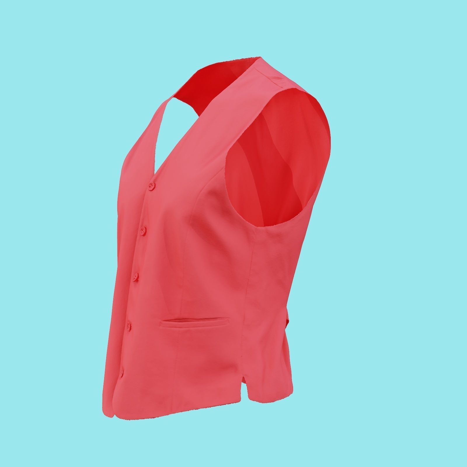 Suit B Gilet Low-poly 3D model_23