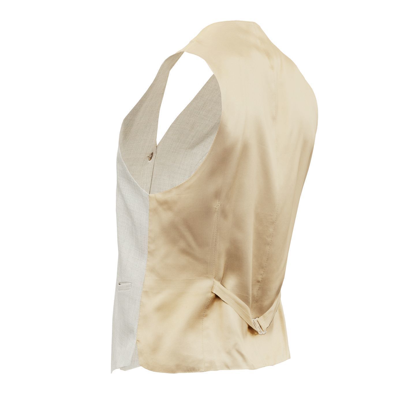 Suit B Gilet Low-poly 3D model_10